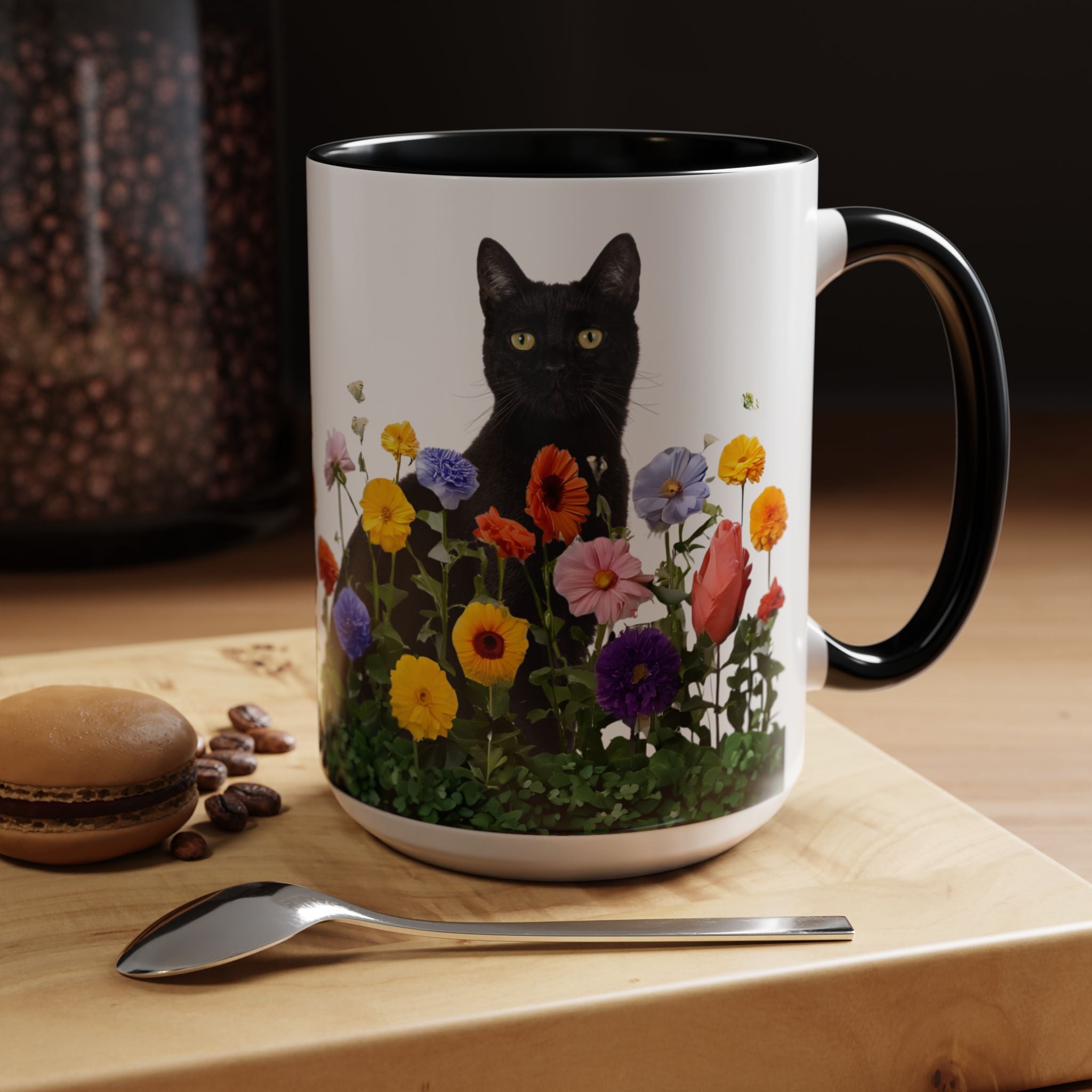 Floral Cats Coffee Mug - 11 oz/15 oz