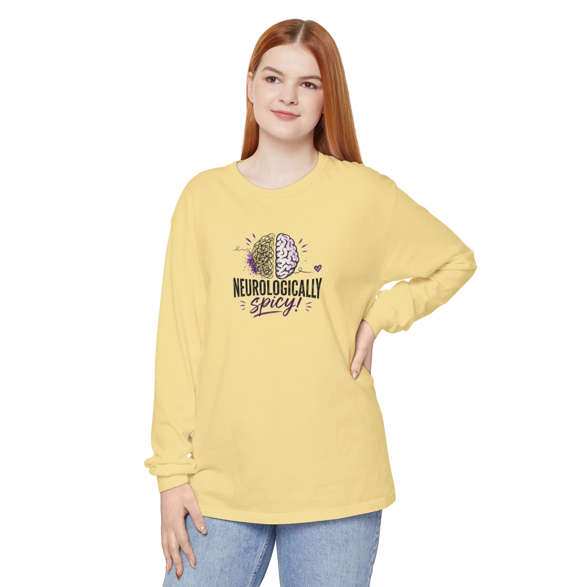 Neurologically Spicy Epilepsy Awareness Garment-Dyed Long Sleeve Shirt