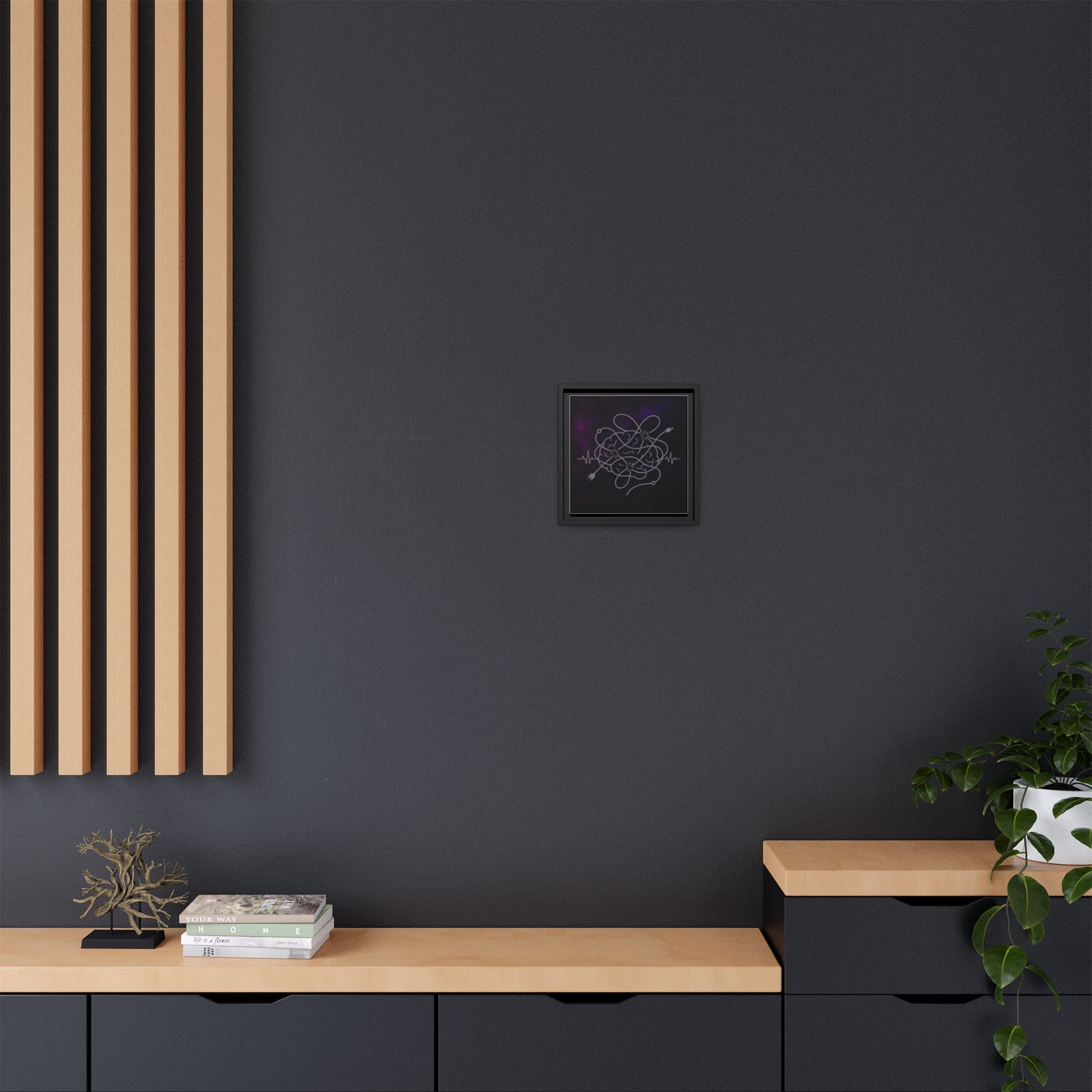 Tangled Brain Epilepsy Awareness Framed Canvas Print