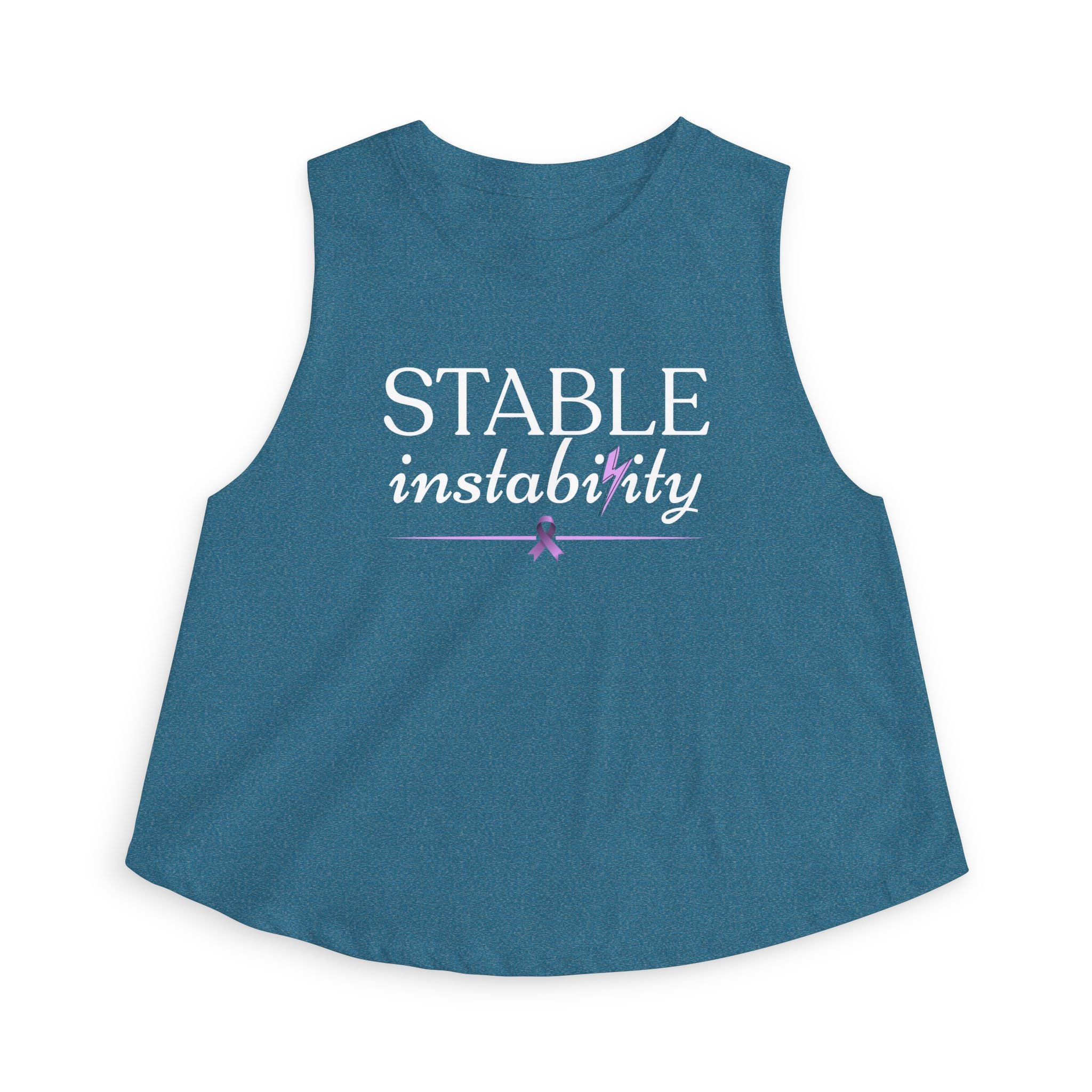 Stable Instability Epilepsy Awareness Crop Tank – Purple Ribbon Minimalist Crop Top