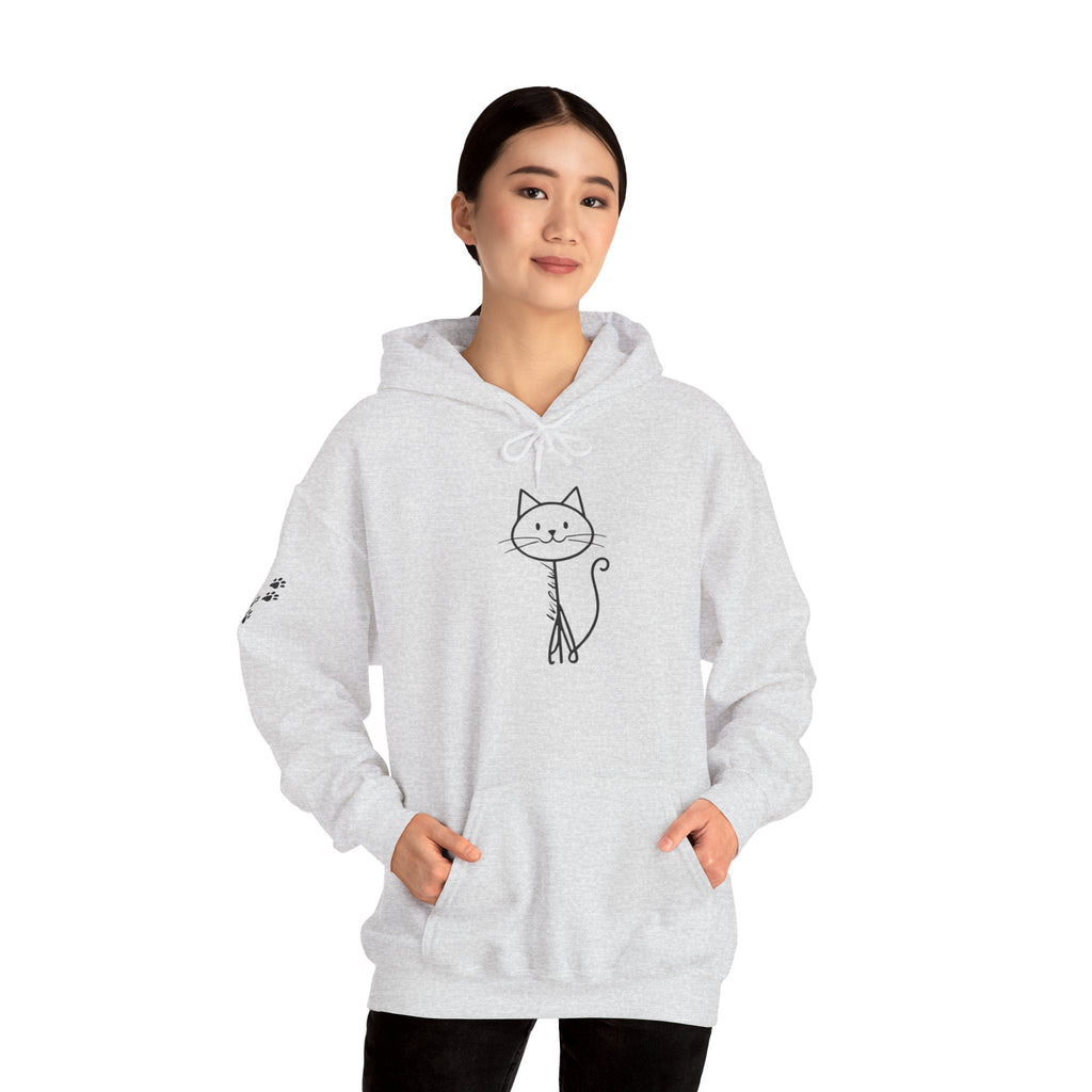 Cozy Stick Cat Lover Hoodie