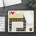 Photo depicting the ​Crosswords and Cats Gaming Mouse Pad from EpiAl's Shop.