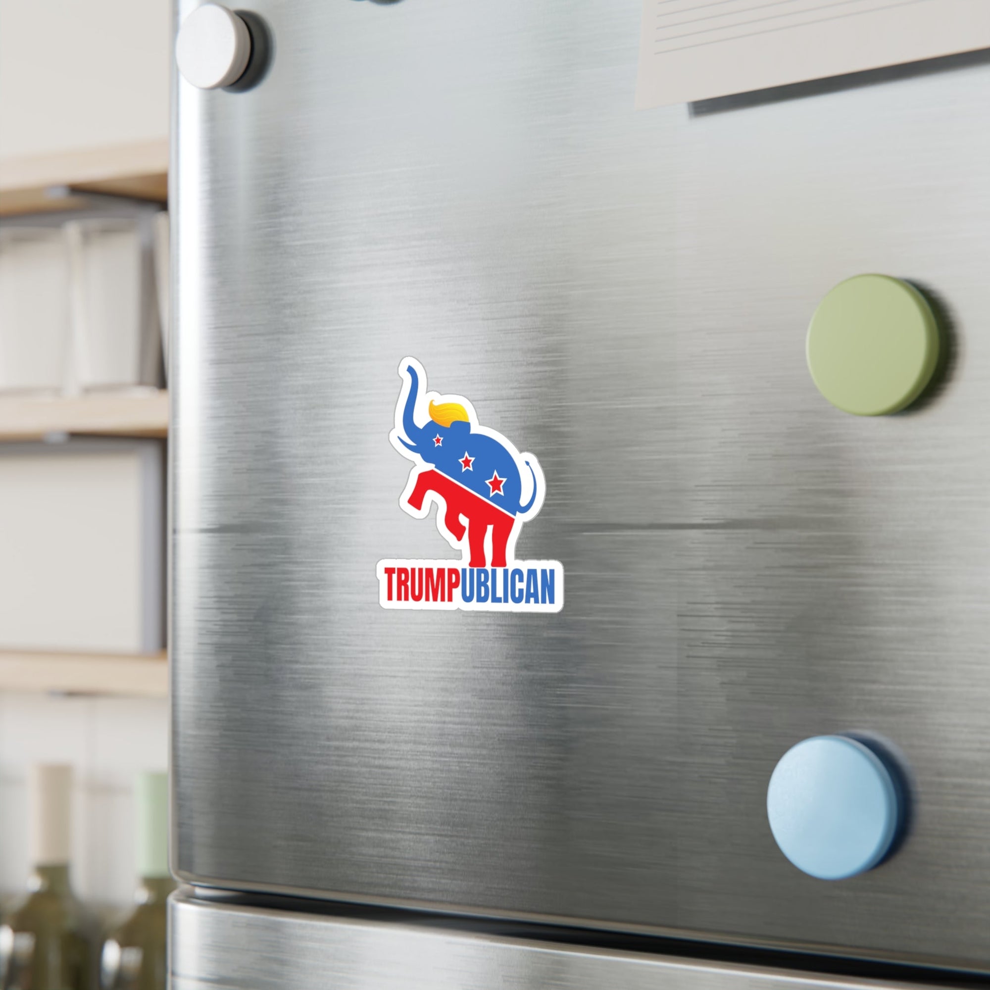 Trumpublican Elephant Vinyl Decal - Funny Political Sticker for Car, Laptop, or Home Printify