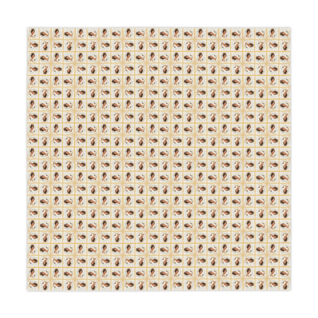 Charming Golden Cat Lady Tablecloth