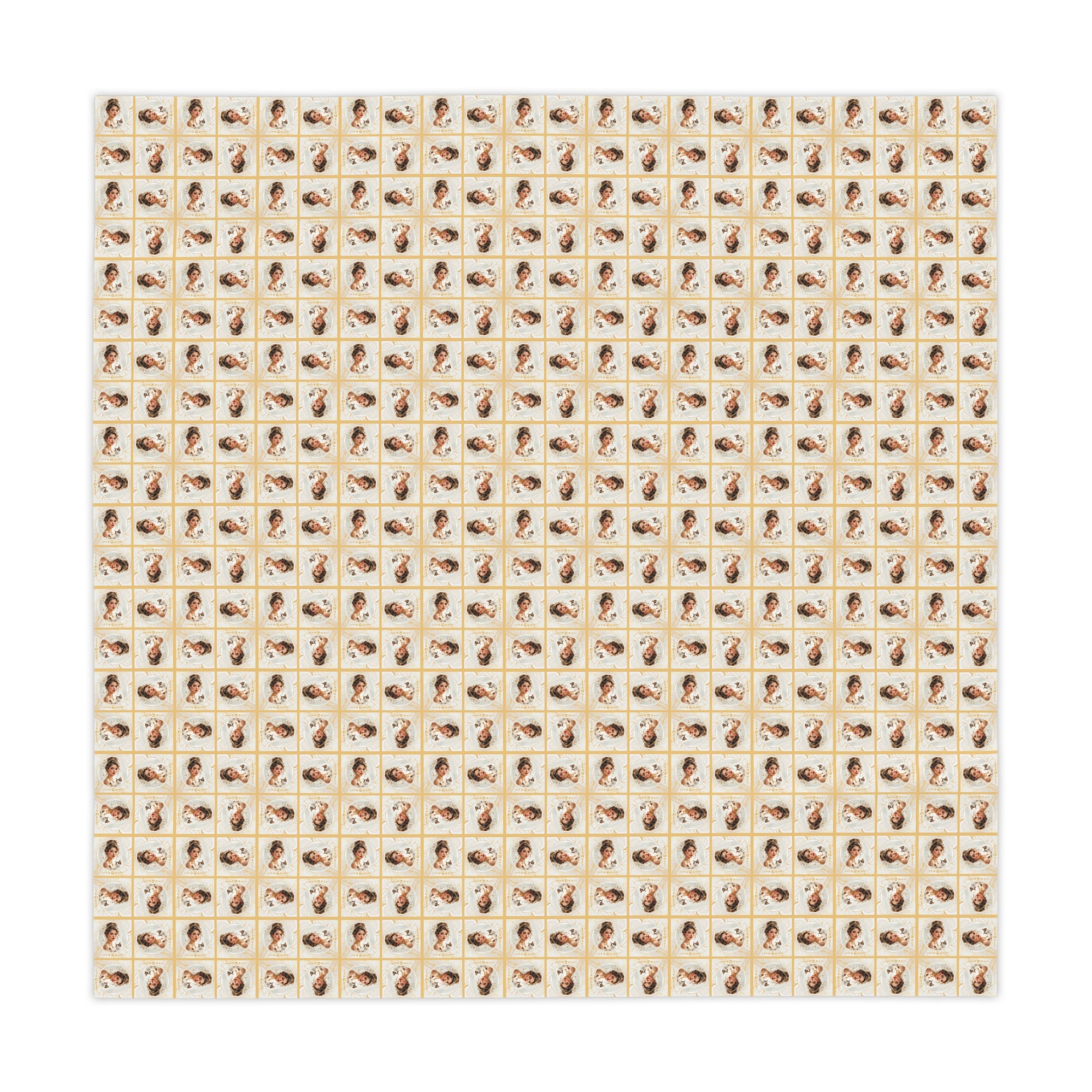 Charming Golden Cat Lady Tablecloth