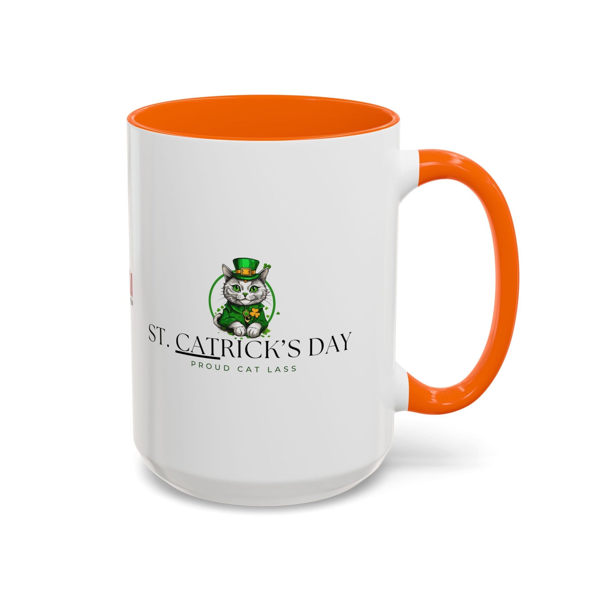 St. Patrick's Day Cat Coffee Mug - Proud Cat Lass Design Printify