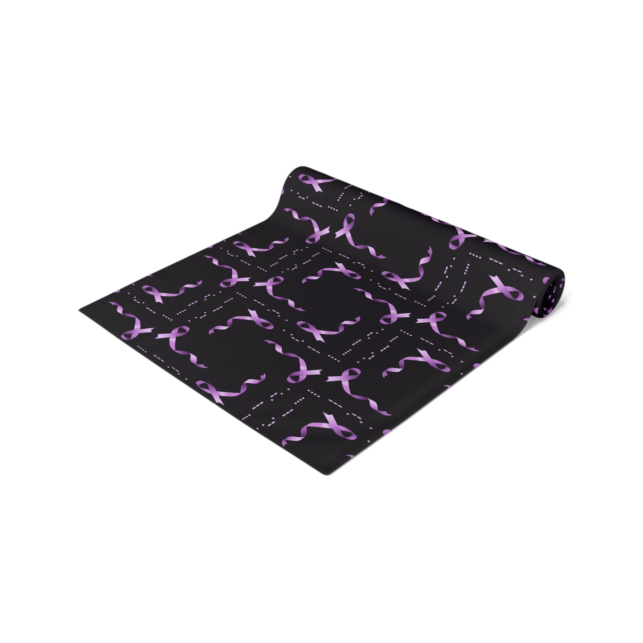 Epilepsy Awareness “HOPE” Morse Code Table Runner – Purple Ribbon Design