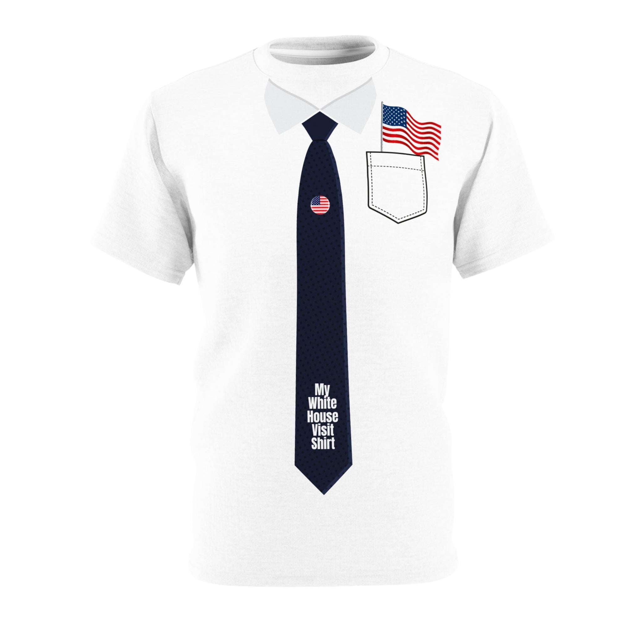 My White House Visit Shirt with American Flag Design Printify
