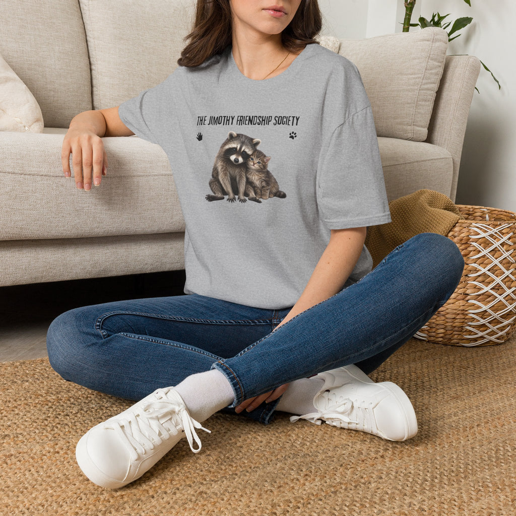The Jimothy Friendship Society T-Shirt | Raccoon and Kitten Tee