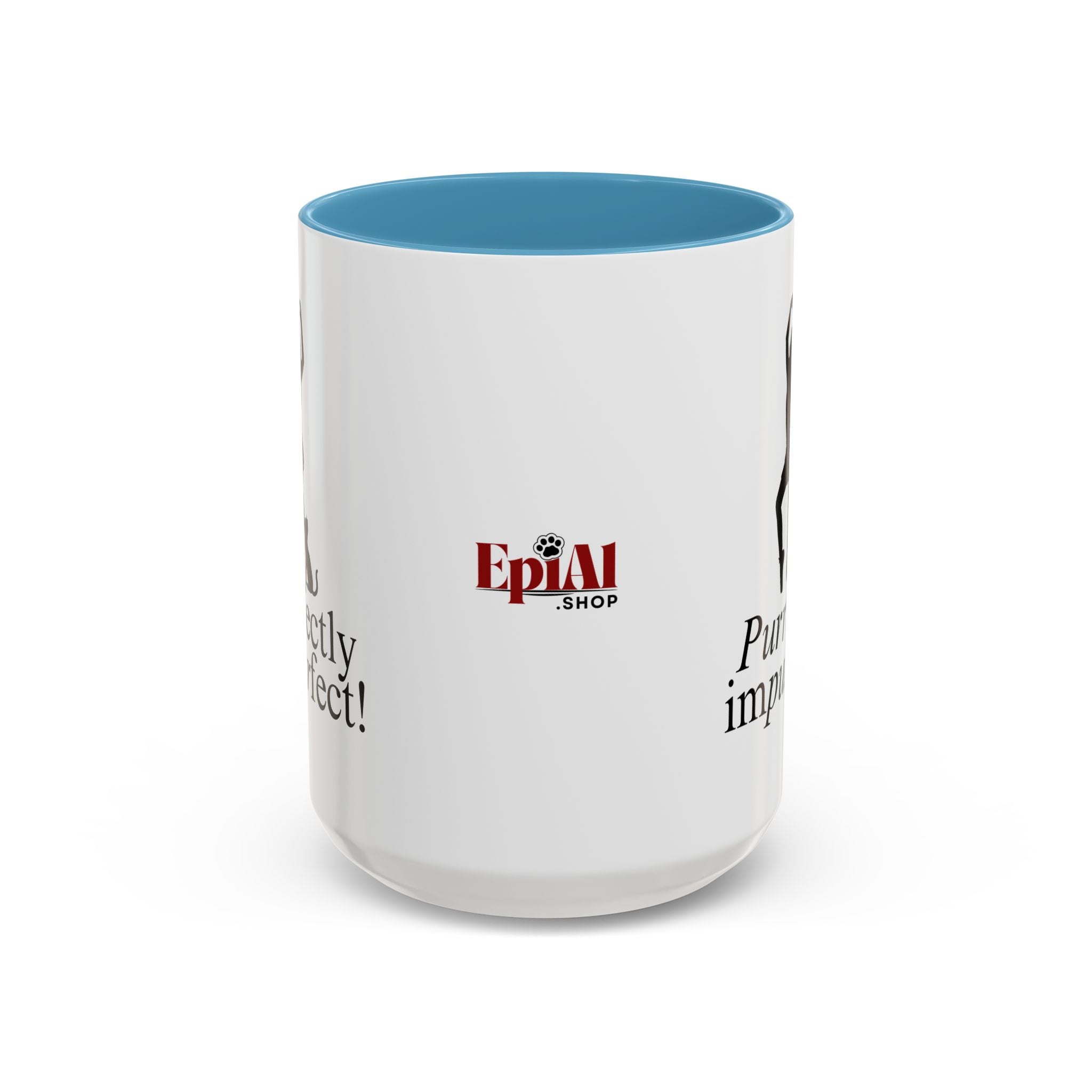 Photo depicting the ​Purrfectly Impurrfect Accent Coffee Mug (11, 15oz) from EpiAl's Shop.