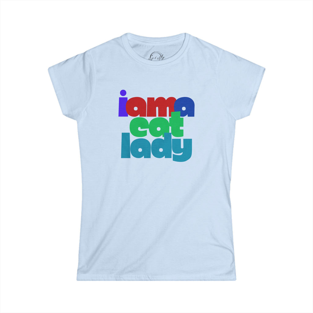 Cute Cat Lady Graphic Softstyle T-Shirt