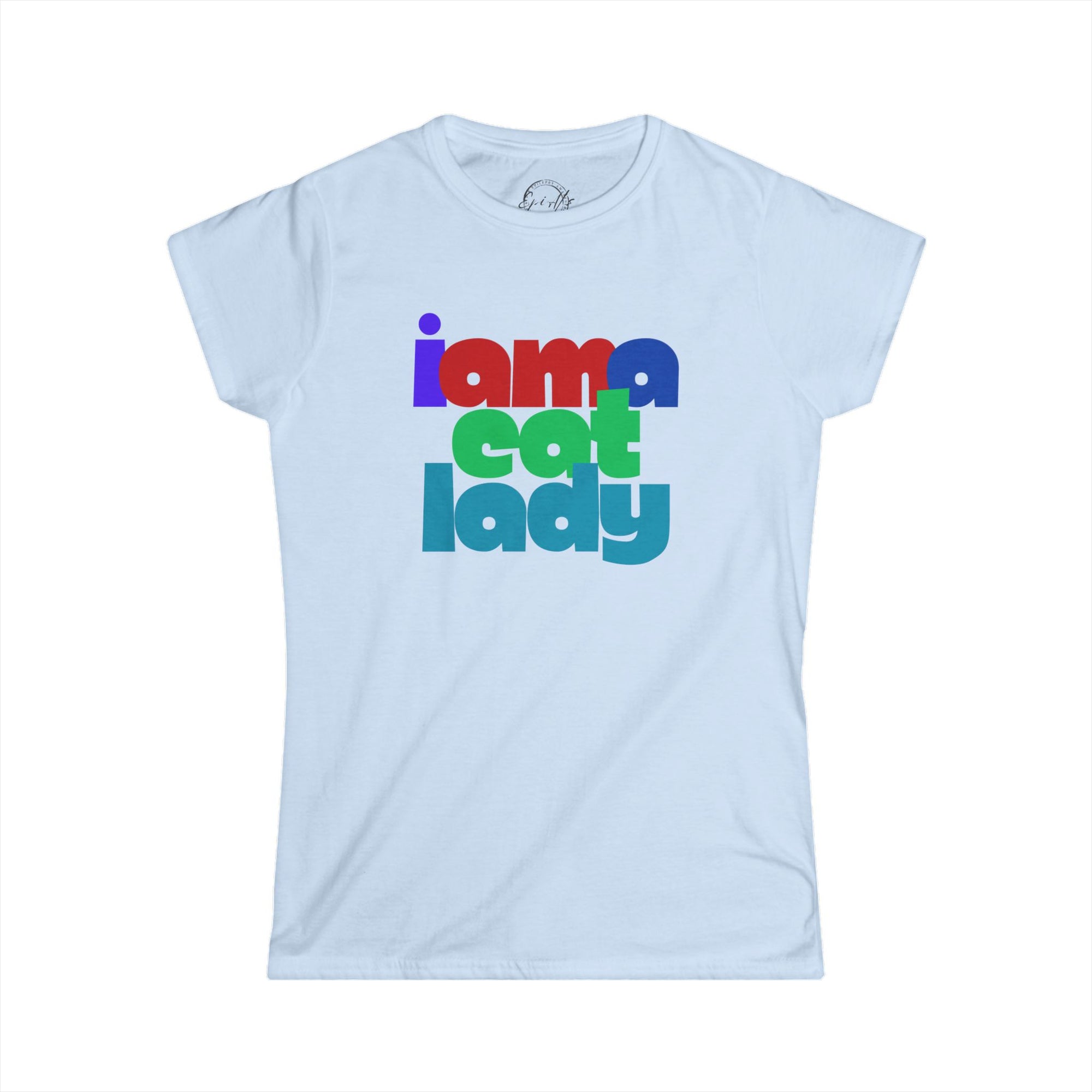 Cute Cat Lady Graphic Softstyle T-Shirt
