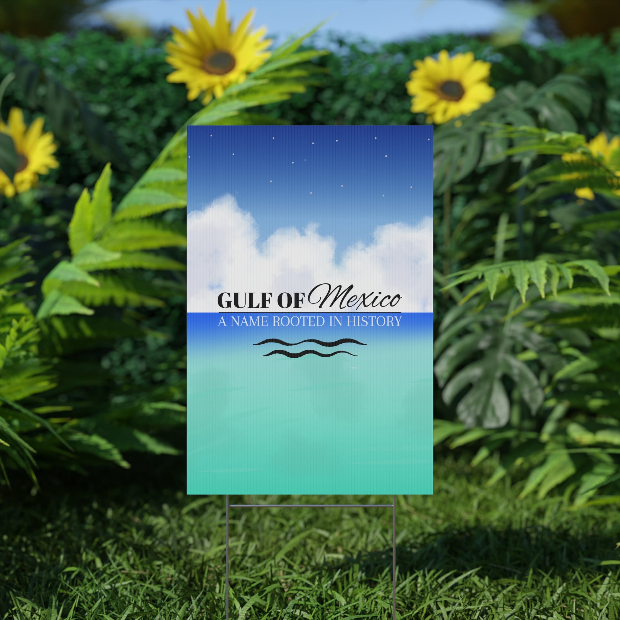 Gulf of Mexico Plastic Yard Sign