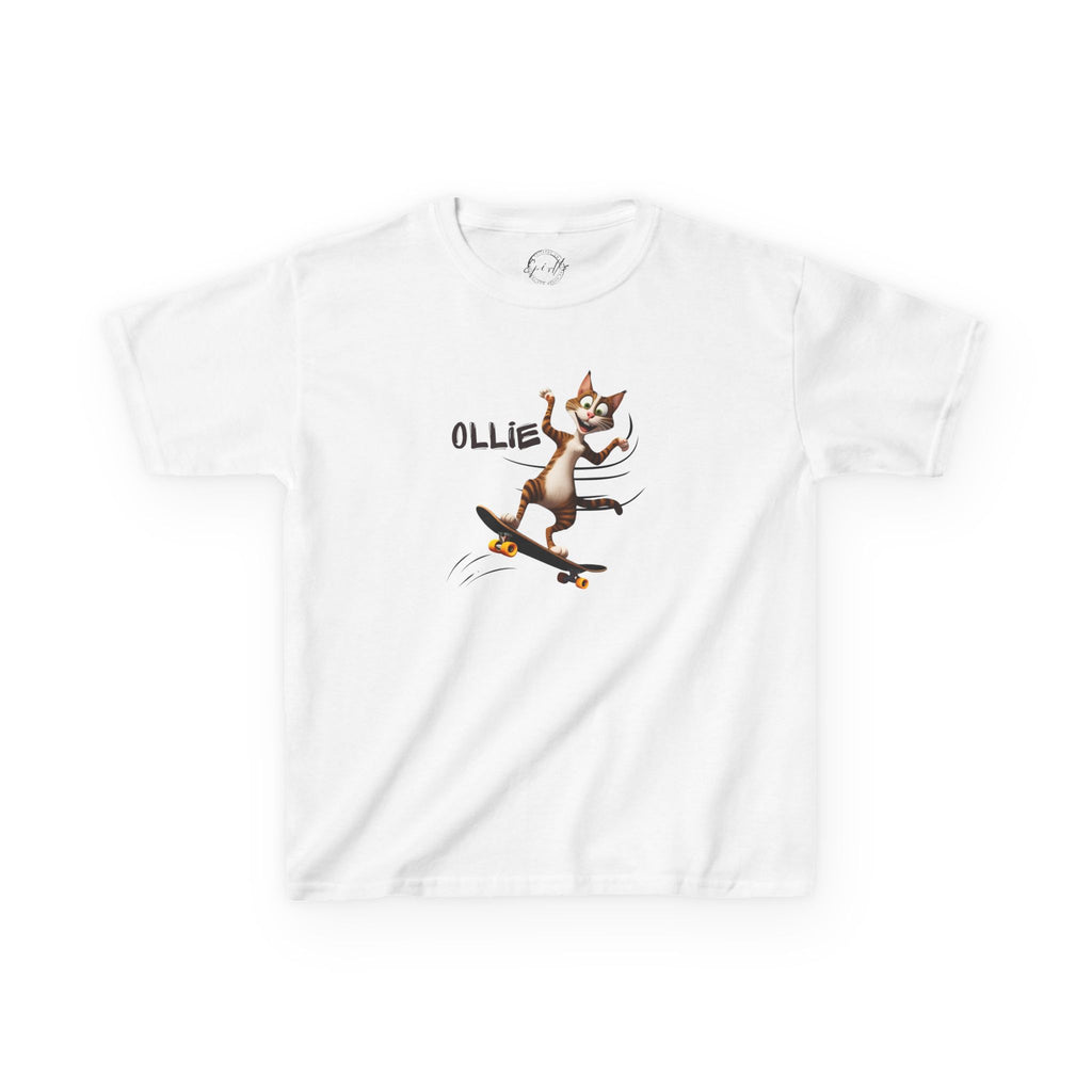 Kids Ollie Cat Tee - Fun and Playful Cotton T-Shirt for Children