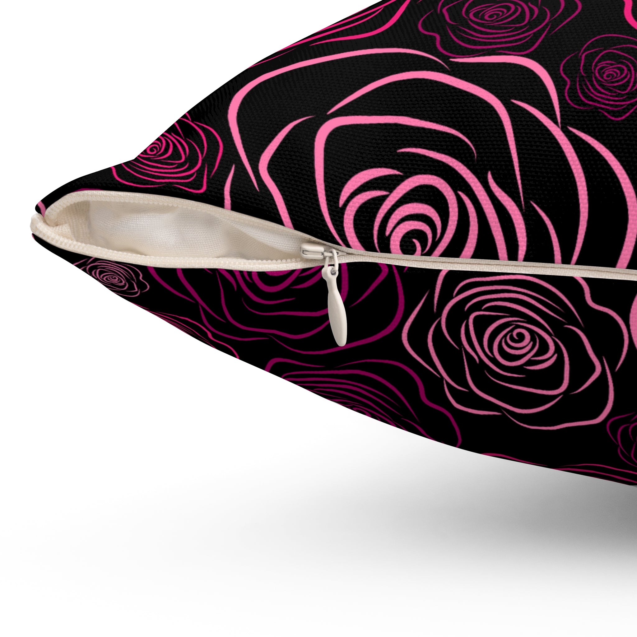 Moody Rose Cat Eyes Throw Pillow