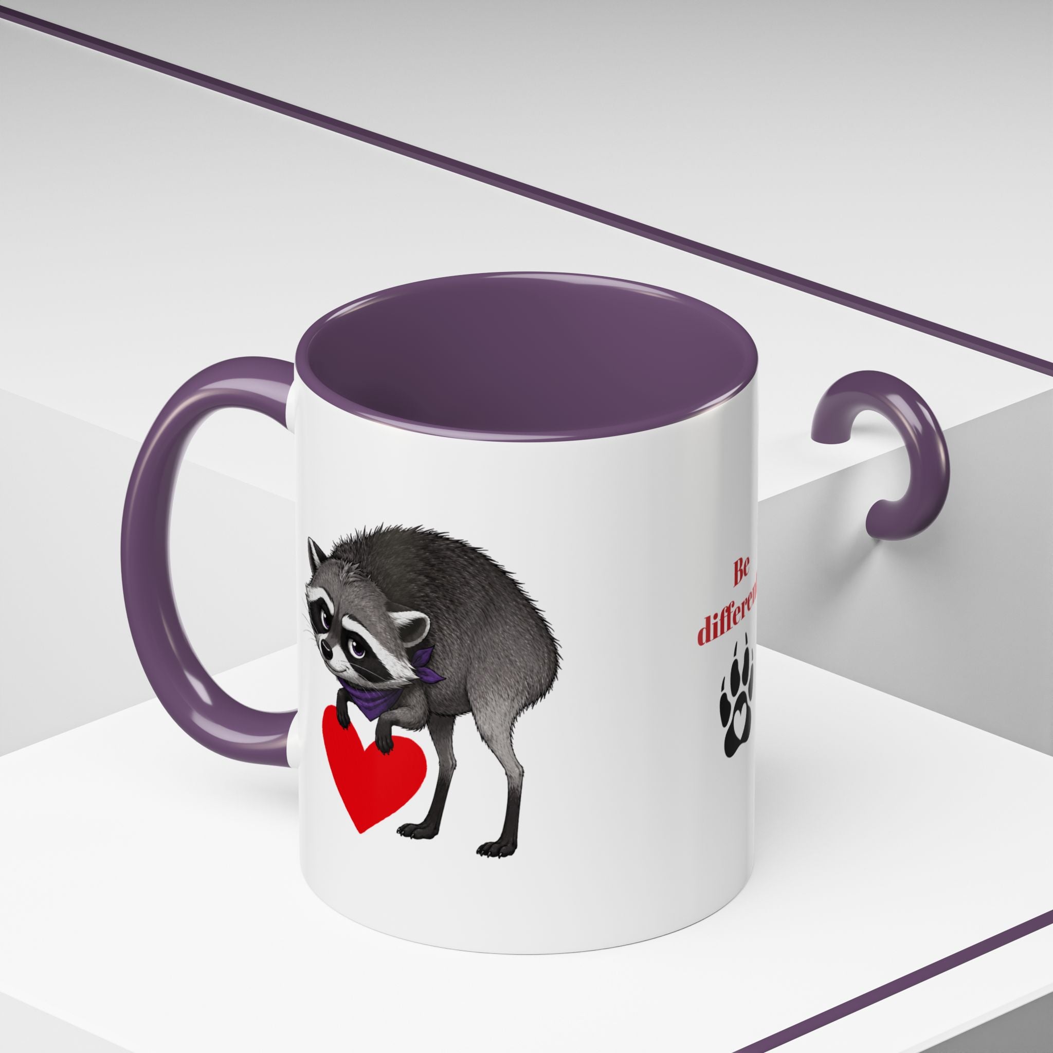 Jimothy “Be Different” Raccoon Mug