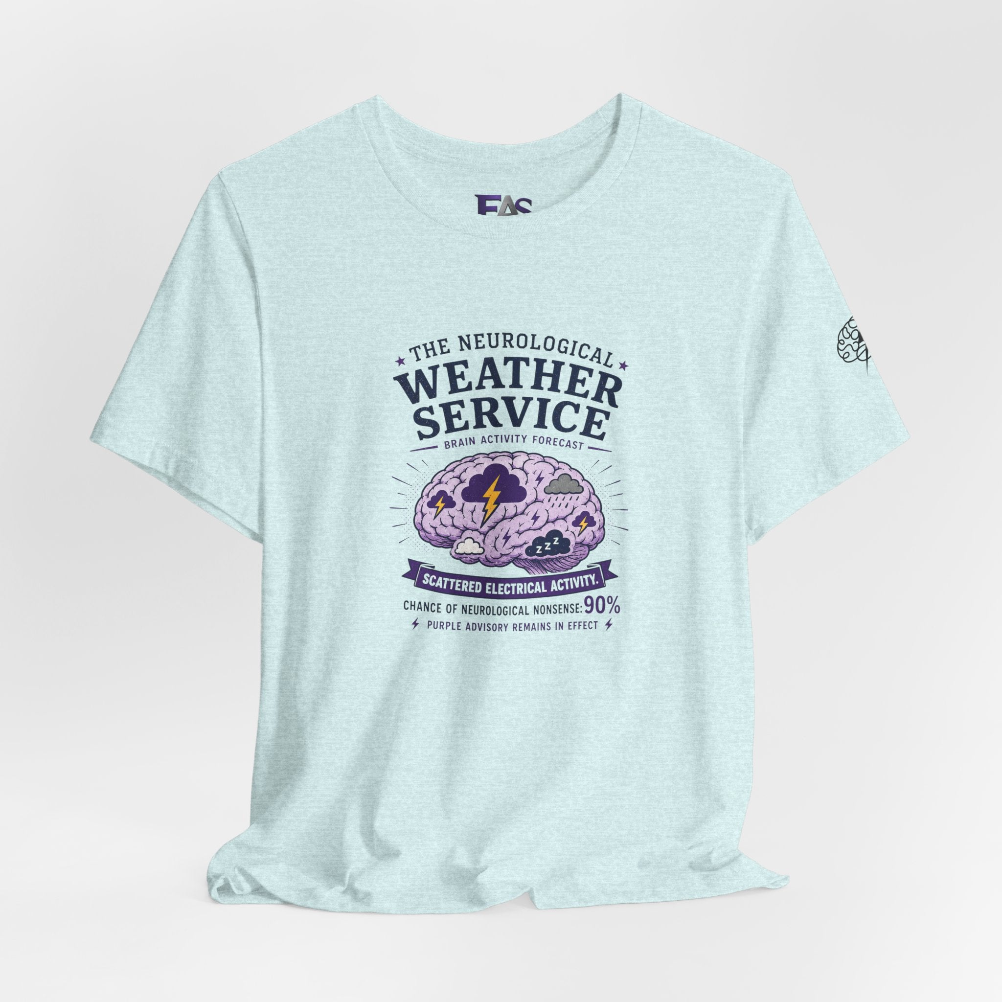 Neurological Weather Service Epilepsy Awareness T-Shirt | Brain Forecast Tee