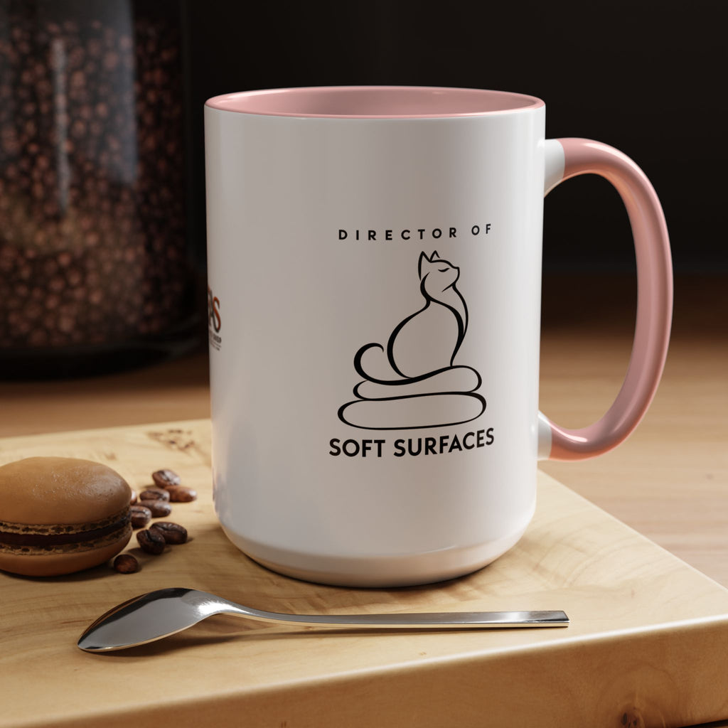 Director of Soft Surfaces Cat Mug | Funny Cat Lover Coffee Cup (11oz/15oz)