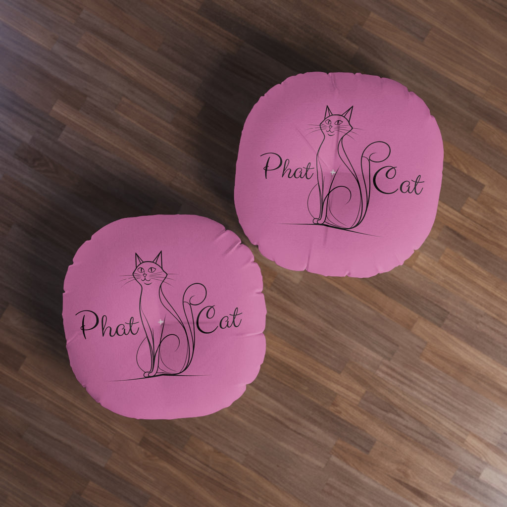 Whimsical Phat Cat Tufted Floor Pillow