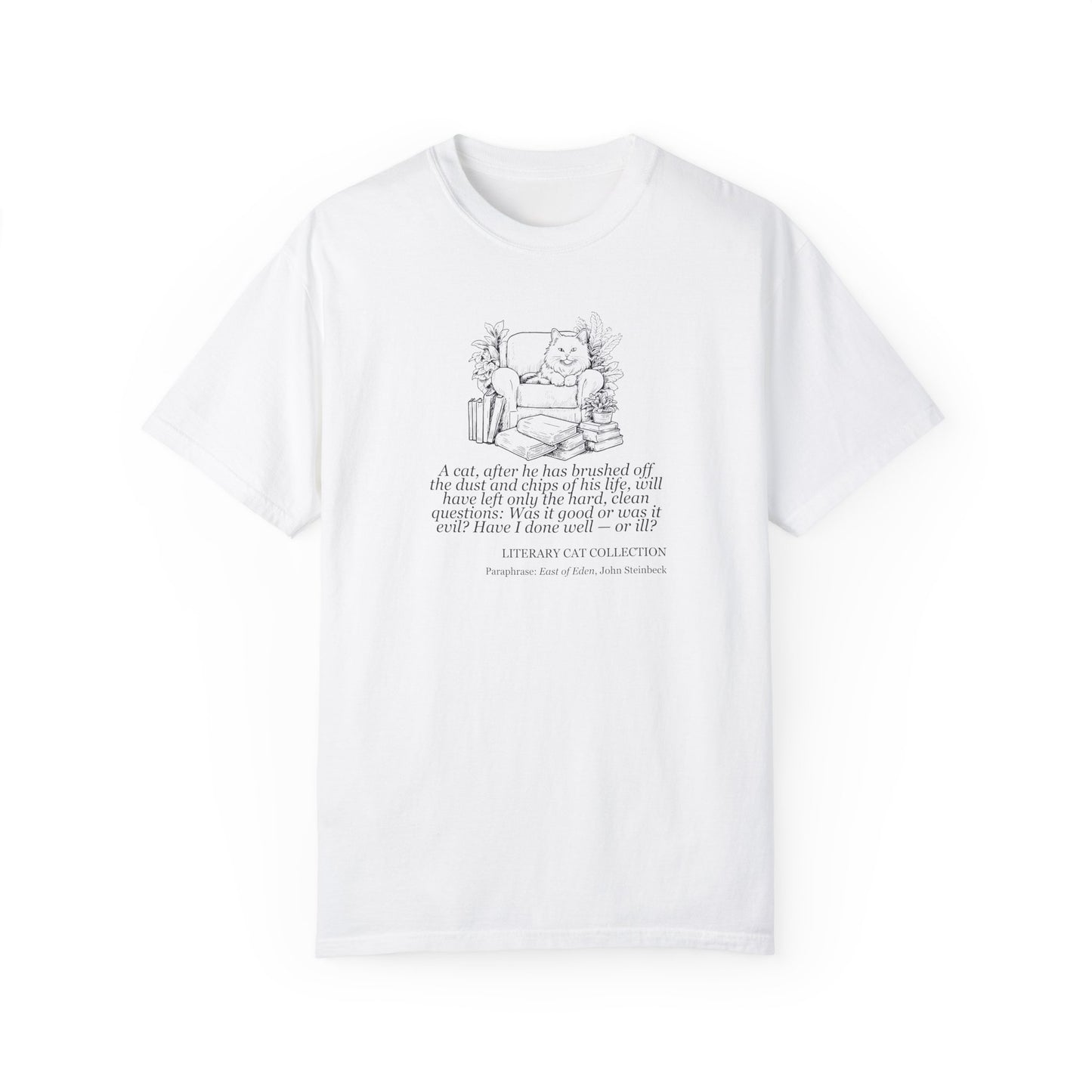 Literary Cat Unisex T-Shirt - East of Eden
