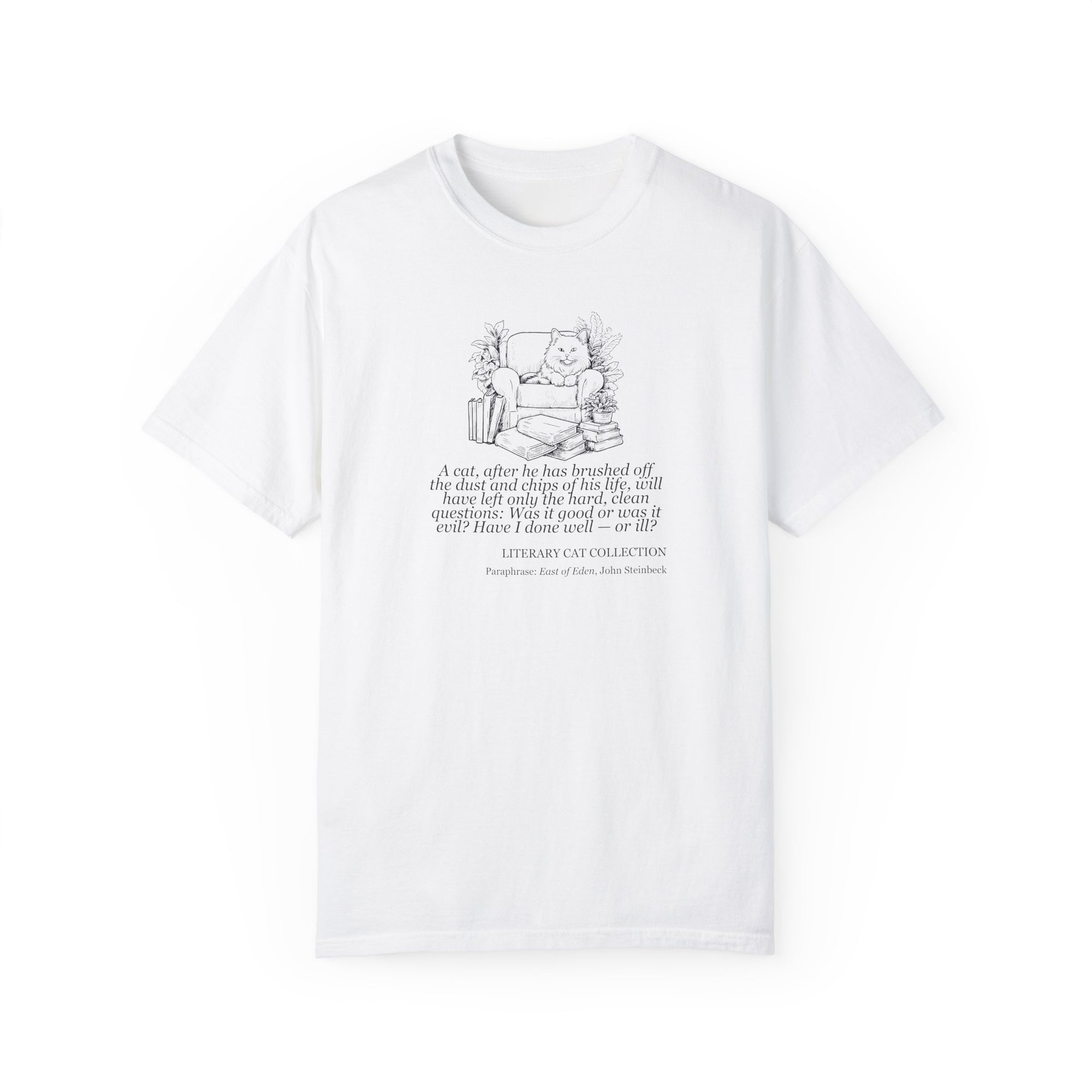 Literary Cat Unisex T-Shirt - East of Eden