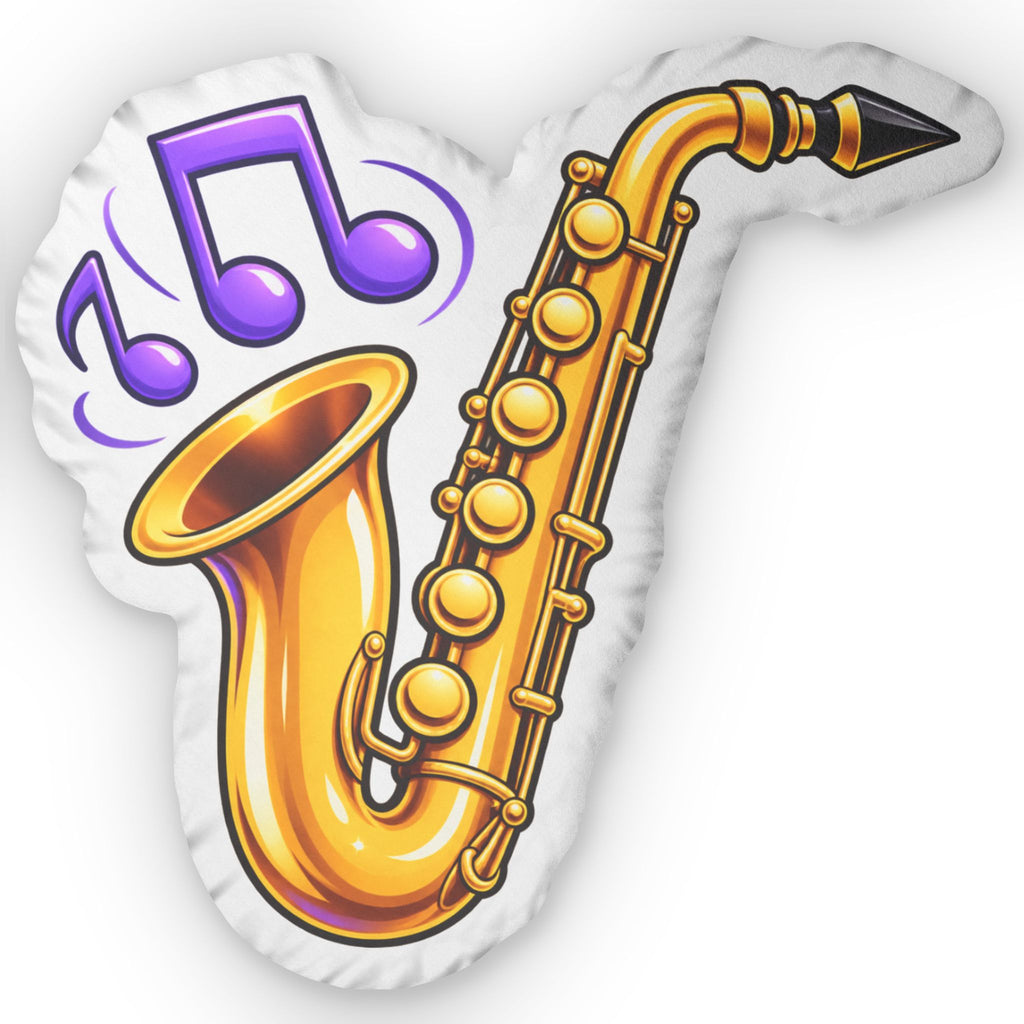 Saxophone Shaped Pillow | Music Lover Gift & Music Room Decor