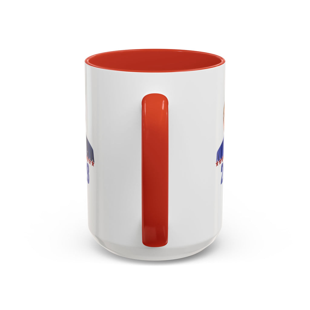Trump 2028 Accent Coffee Mug - Ceramic Mug for Political Enthusiasts