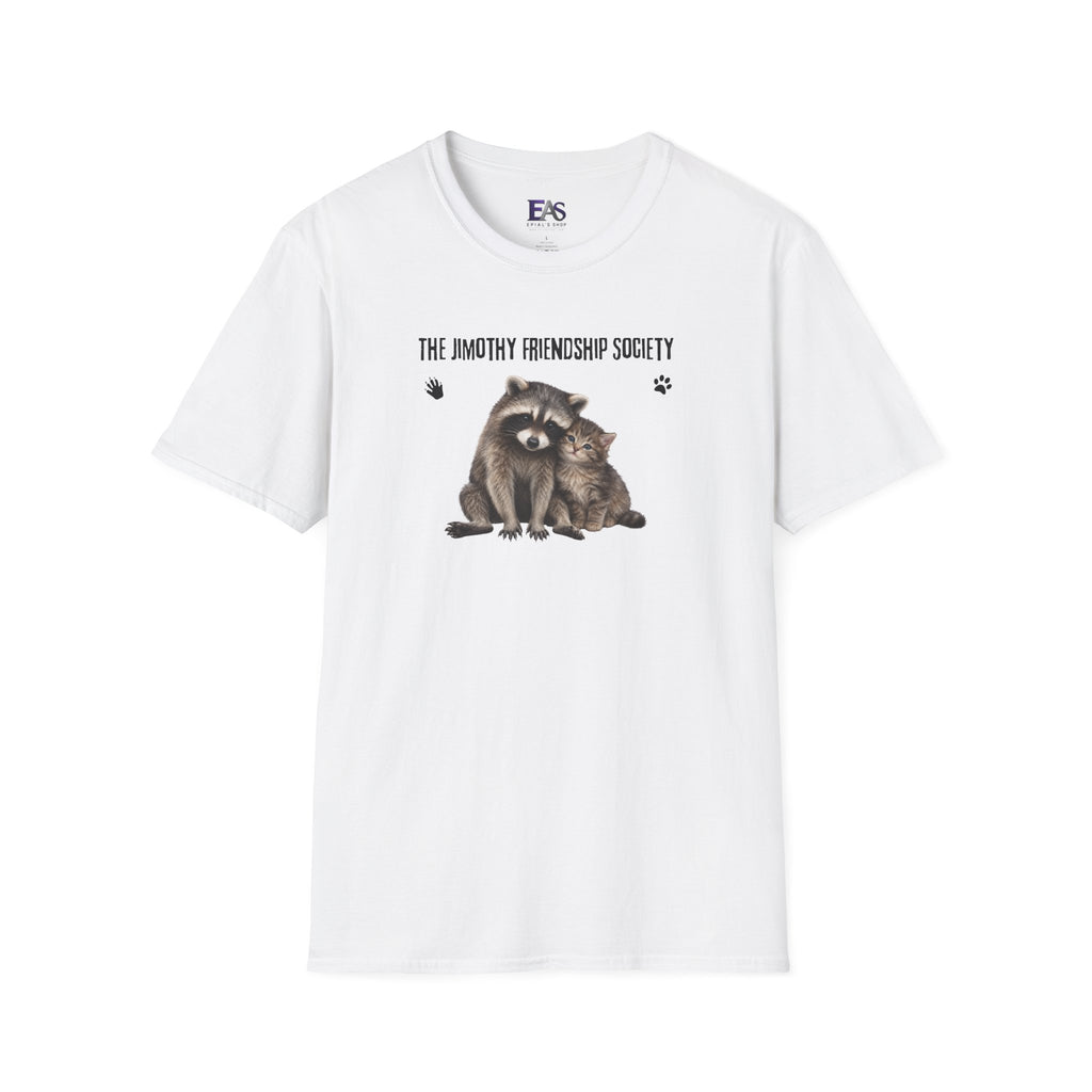 The Jimothy Friendship Society T-Shirt | Raccoon and Kitten Tee