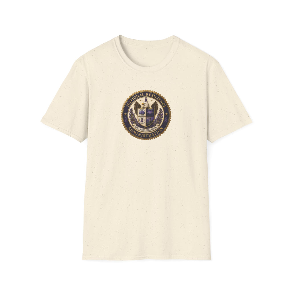 National Resilience Administration T-Shirt | Still Here. Still Going. Epilepsy Awareness Tee