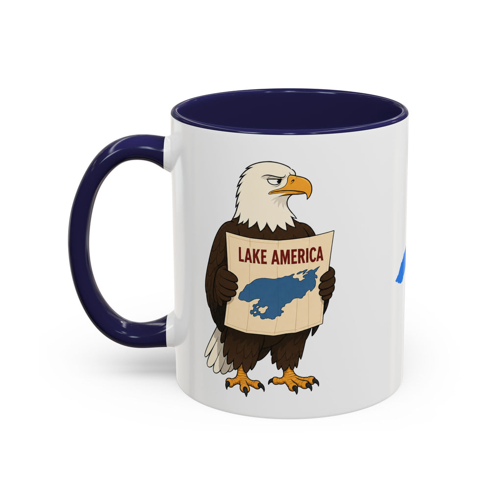 Lake Ontario vs. Lake America Goose & Eagle Coffee Mug | Great Lake Renaming Humor