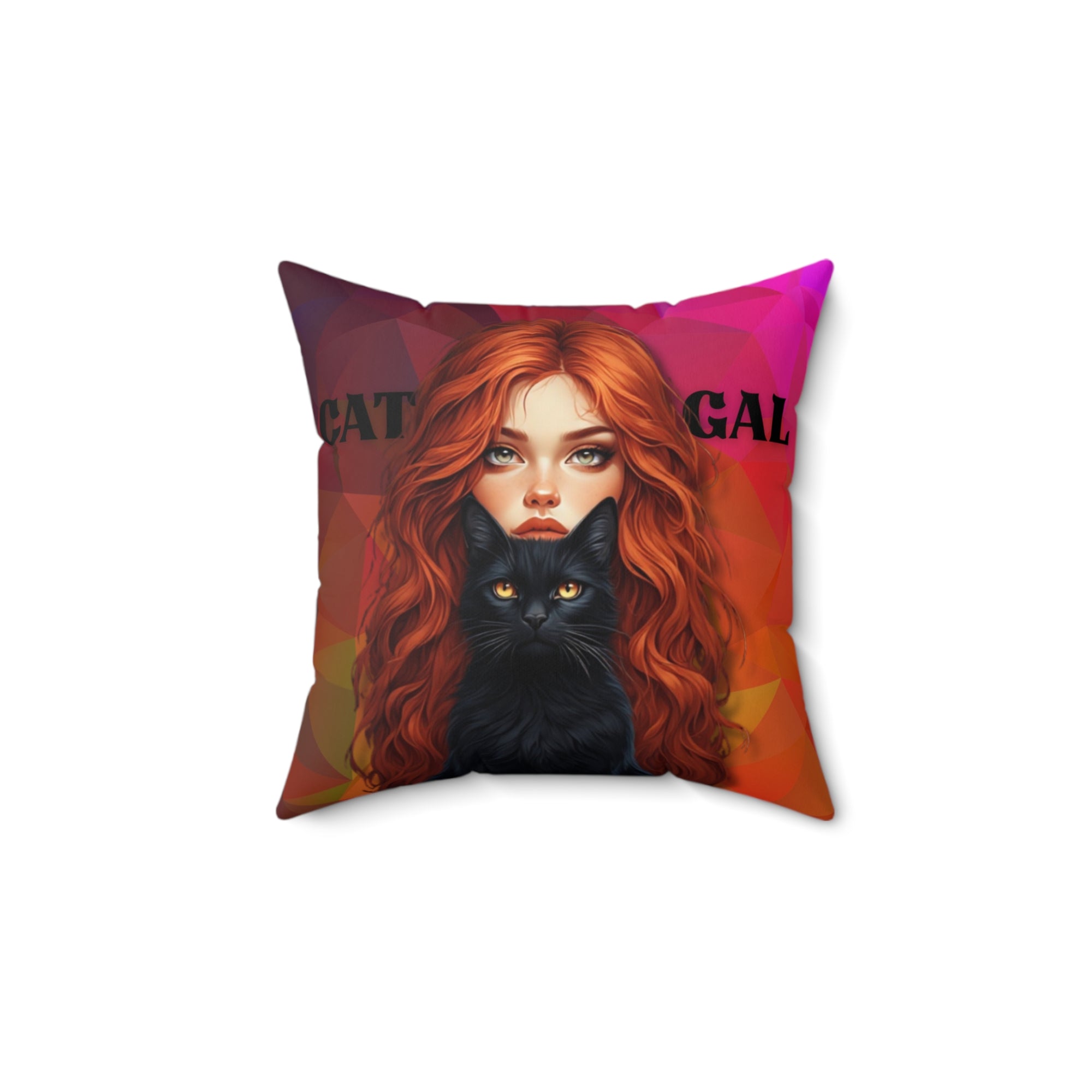 Cat Gal Decorative Pillow, Home Decor