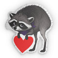 Jimothy Heart-Shaped Raccoon Cushion
