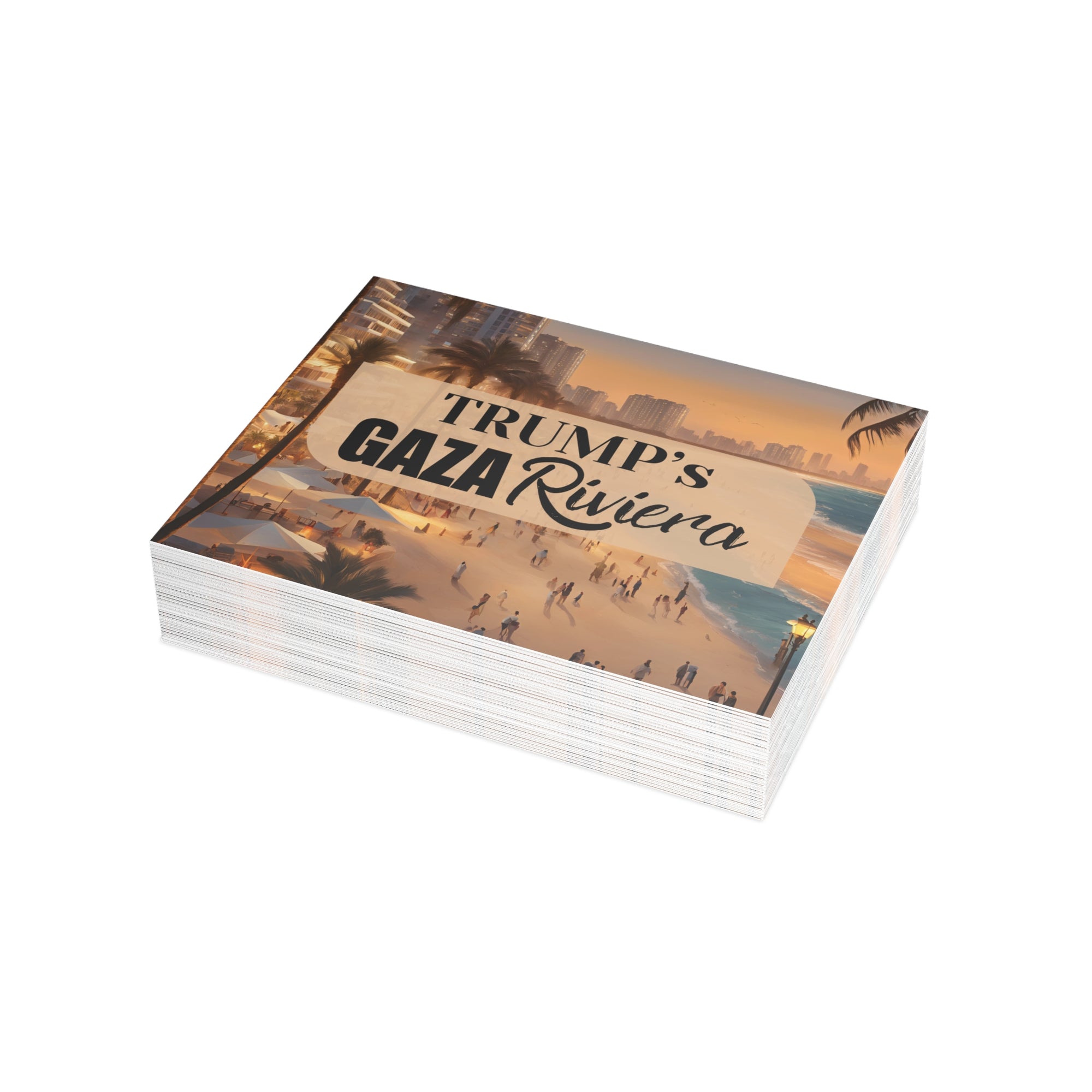 Trump’s Gaza Riviera Postcard Bundles with Envelopes