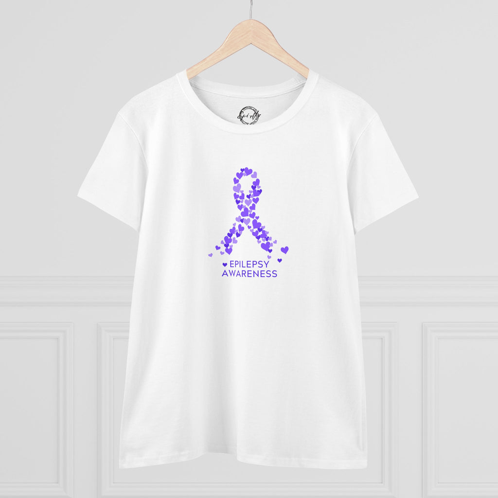 Women's Epilepsy Awareness Tee, Purple Ribbon Shirt