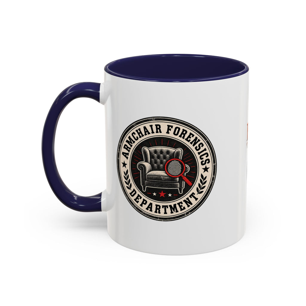 Armchair Forensics Department Accent Coffee Mug, True Crime Mug, 11 oz & 15 oz