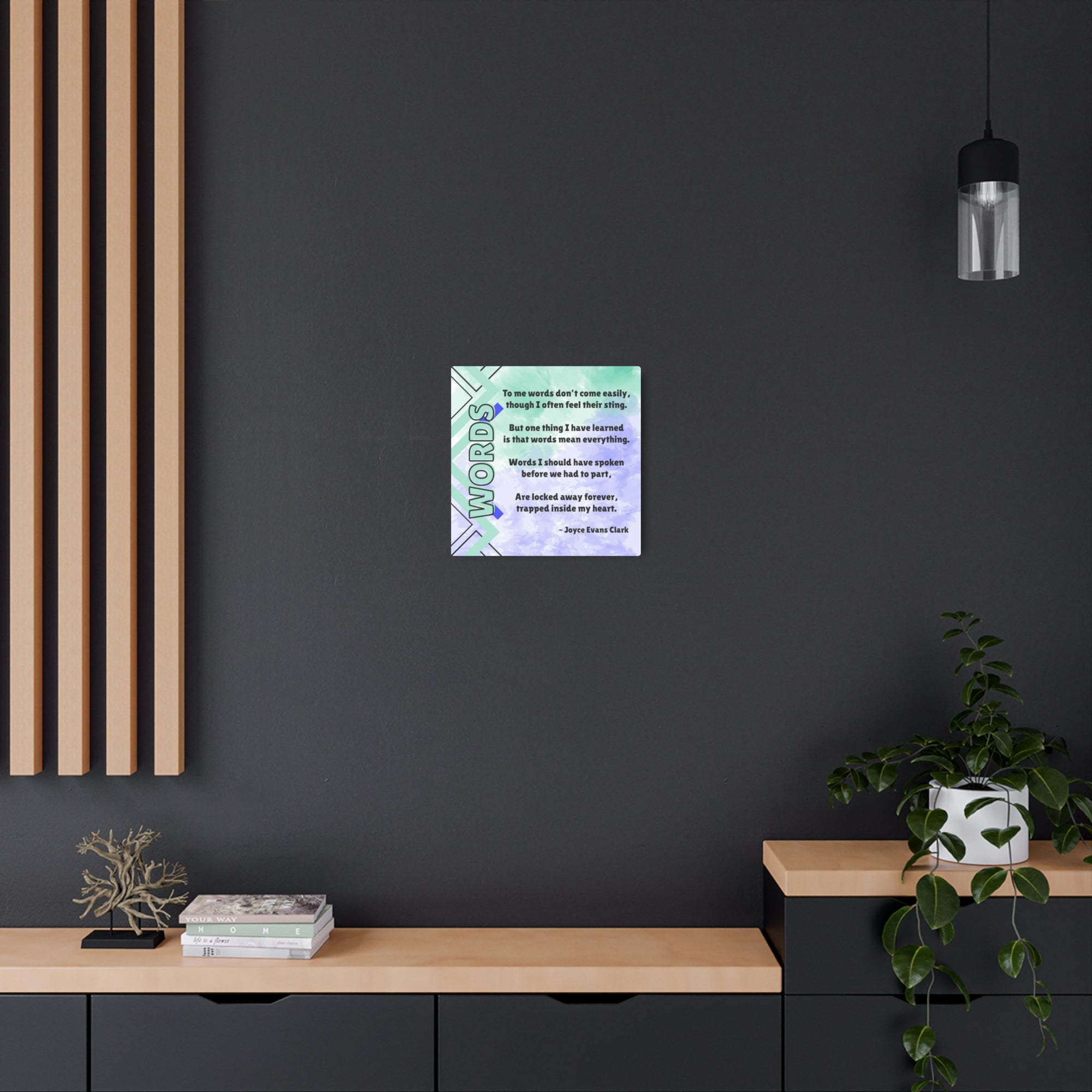 Words Poetry Metal Wall Art Sign, by JEC