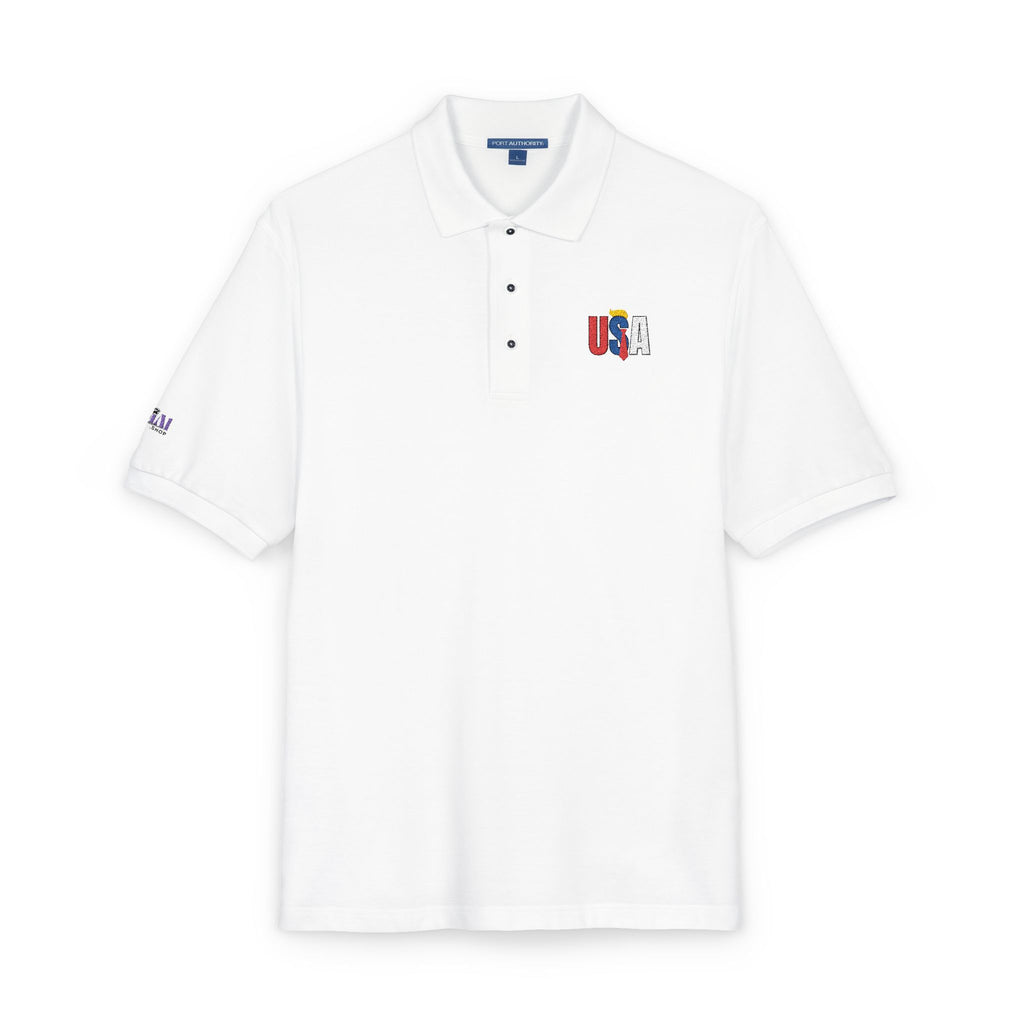 Classic USA Embroidered Unisex Polo Shirt