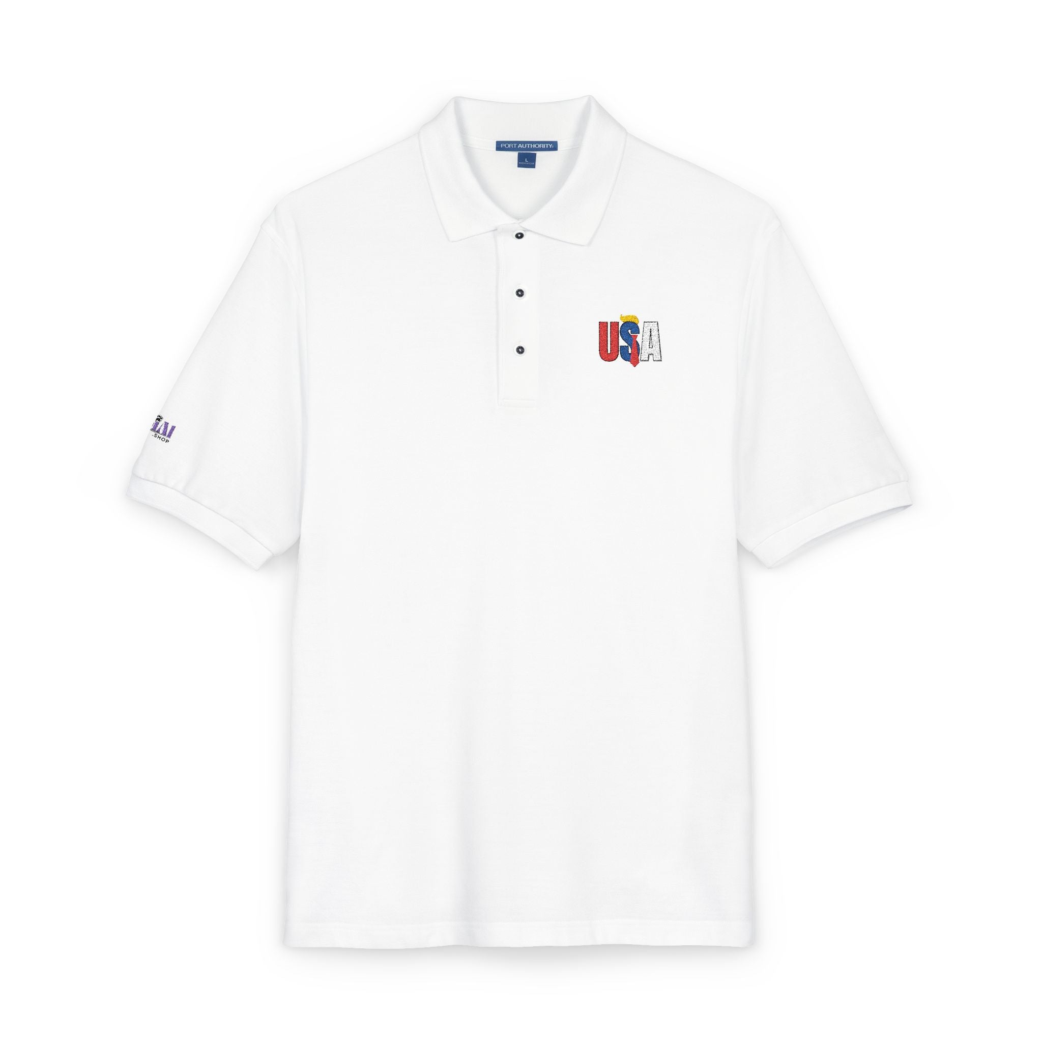 Classic USA Embroidered Unisex Polo Shirt