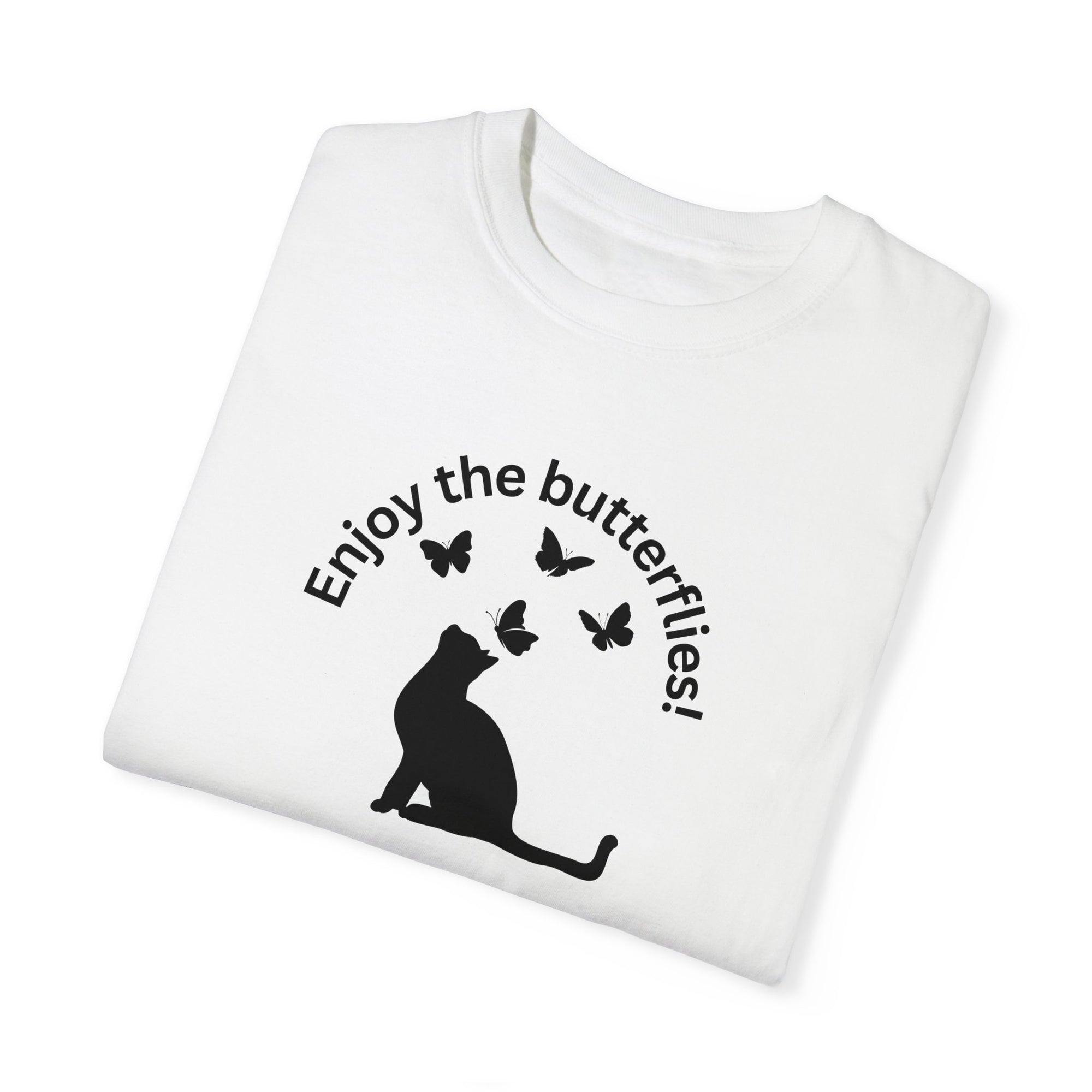 Enjoy the Butterflies Unisex Garment - Dyed T - shirt - T - Shirt - Epileptic Al’s Shop