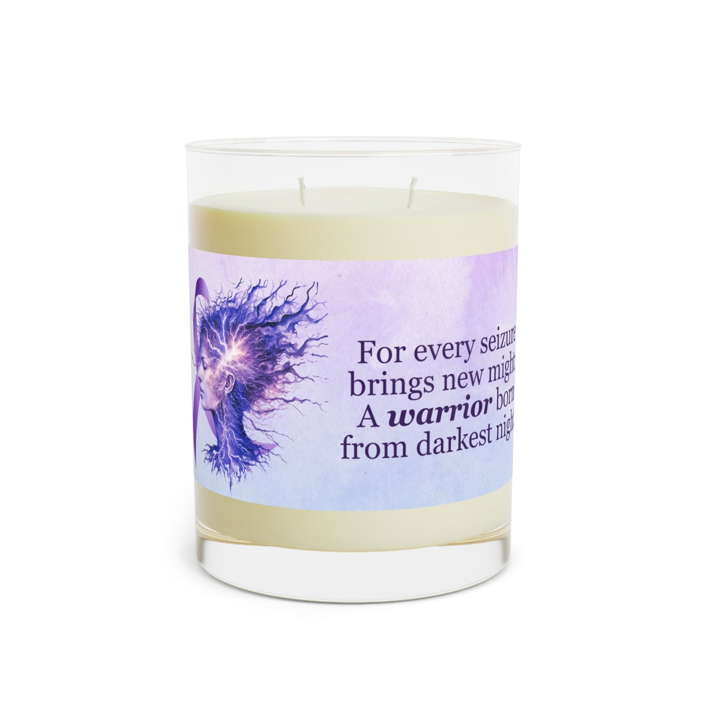 A Warrior is Born Scented Candle - Full Glass, 11oz