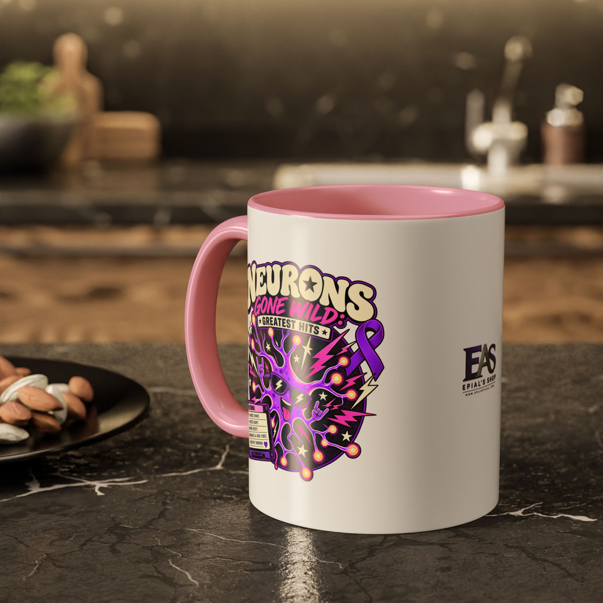 Neurons Gone Wild: Greatest Hits Epilepsy Awareness Accent Coffee Mug (11oz/15oz)
