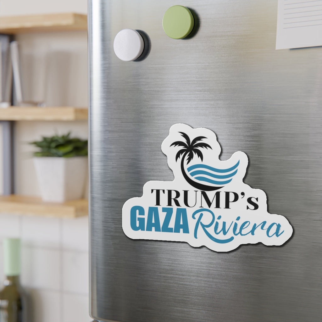 Trump's Gaza Riviera Die-Cut Magnet