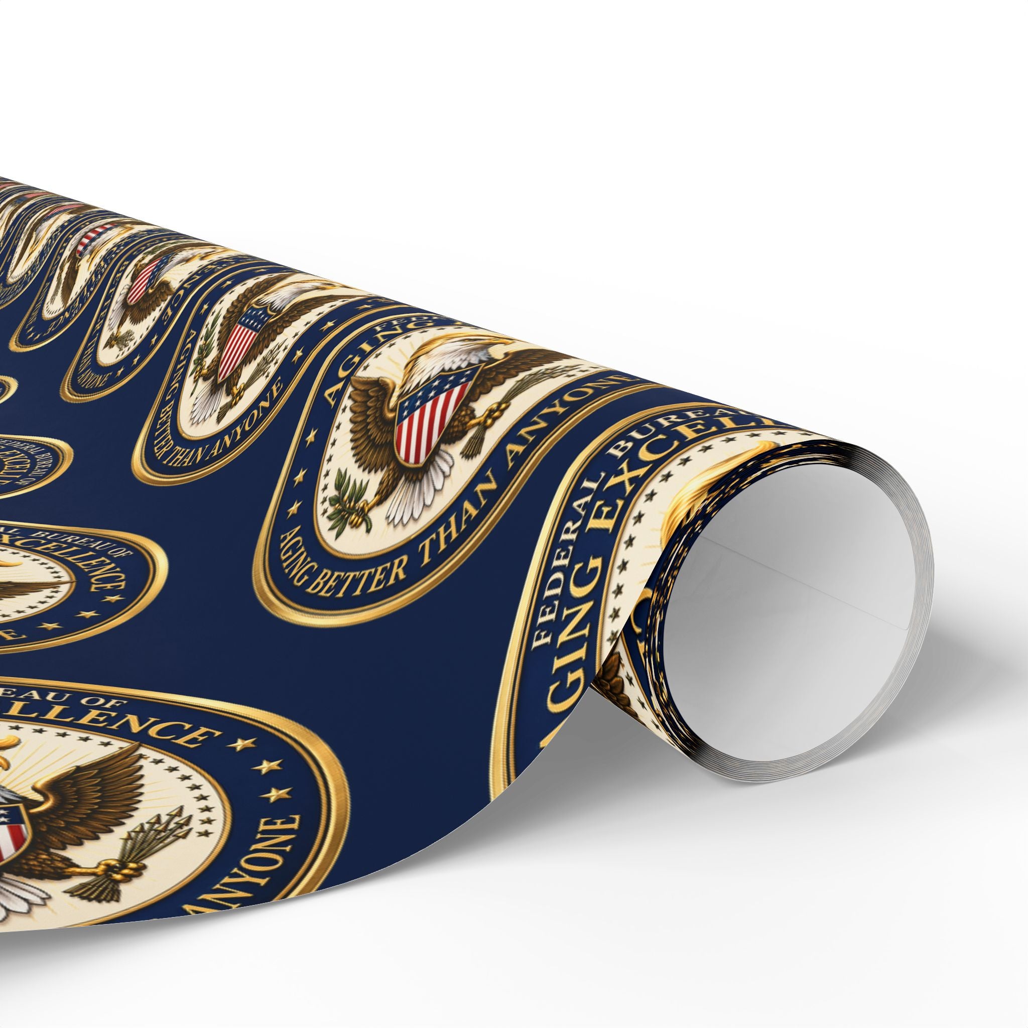 Aging Excellence – Faux Seal Birthday Wrapping Paper
