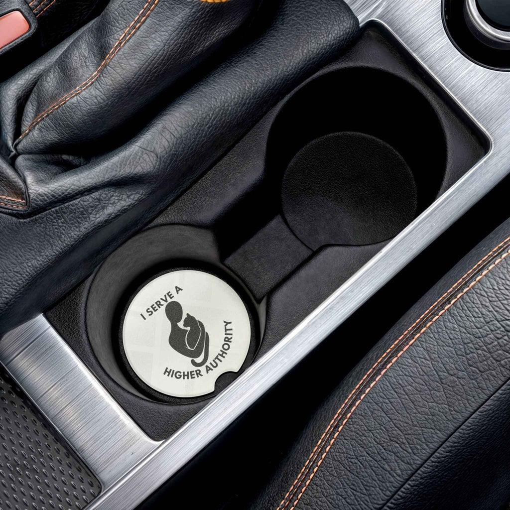 Car Coaster for People Who Answer to Cats
