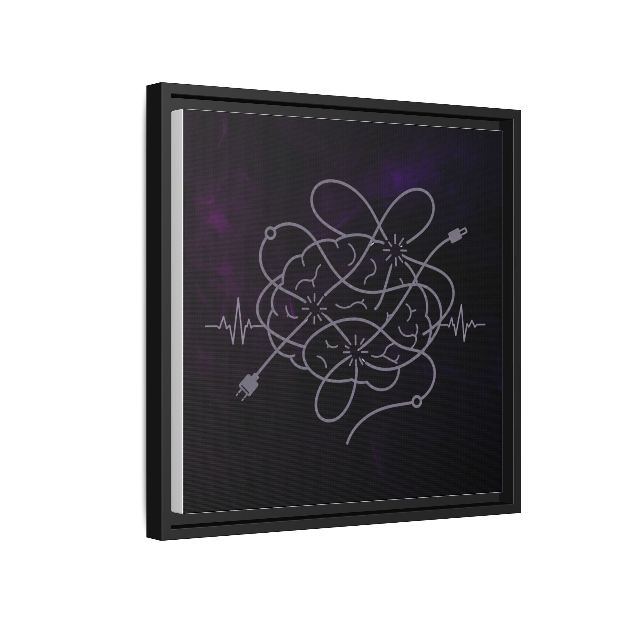 Tangled Brain Epilepsy Awareness Framed Canvas Print