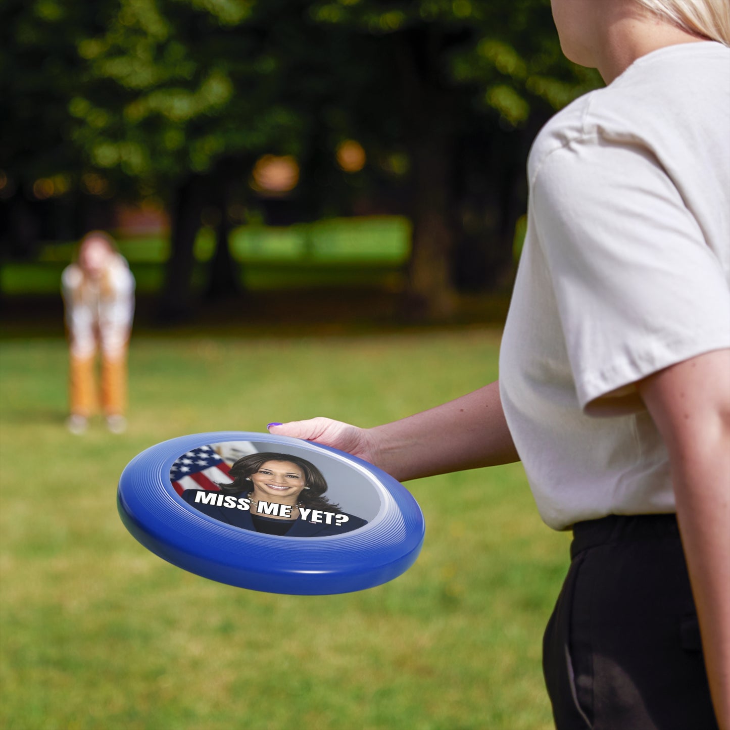 Funny Political Frisbee - 'Miss Me Yet?' Outdoor Game for Large Gatherings