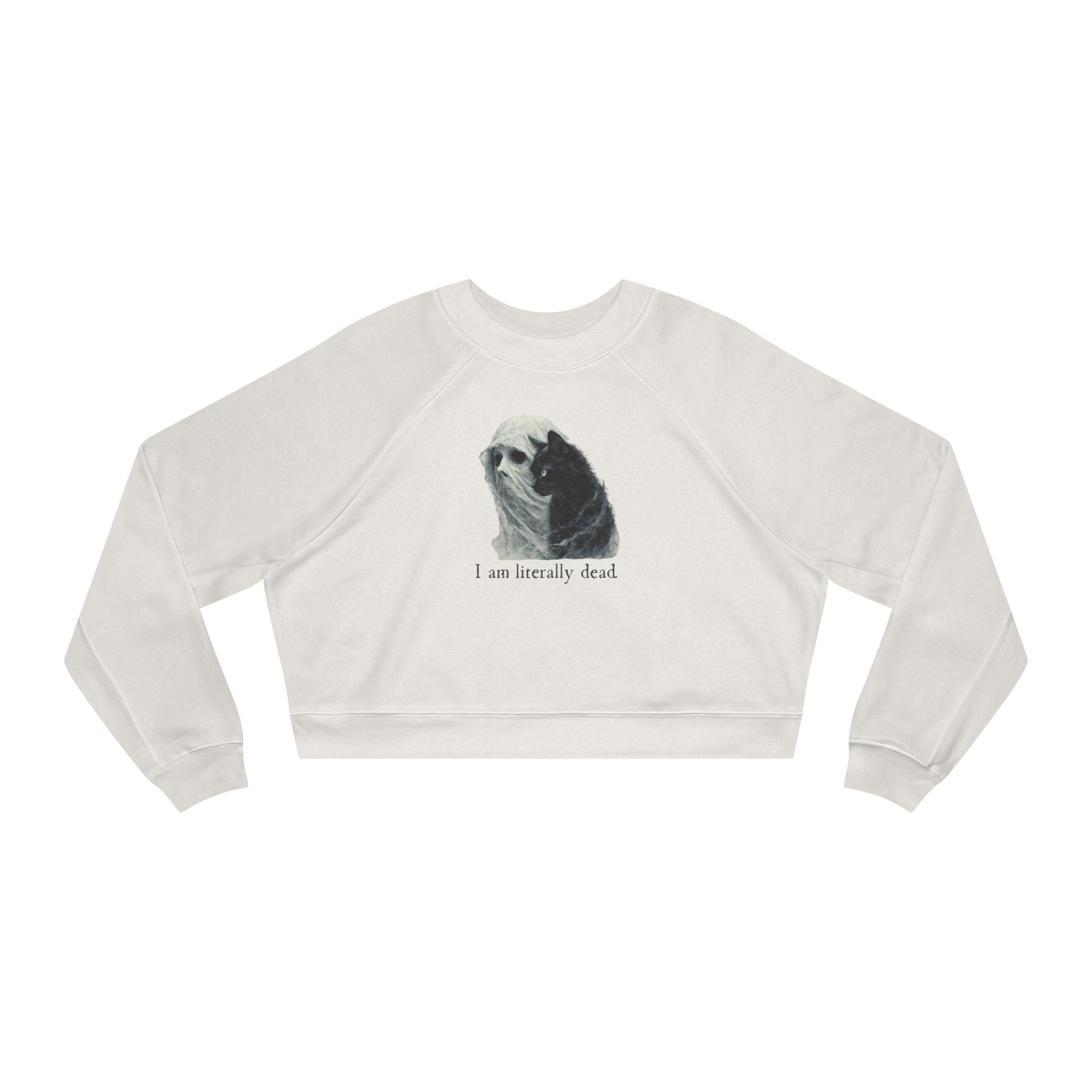 Ghost and Cat Women's Cropped Fleece Pullover