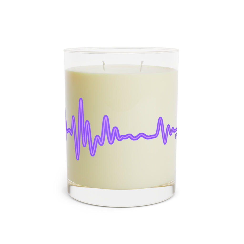 Epilepsy Awareness EEG Wave Soy Candle – Purple Ribbon Support Gift