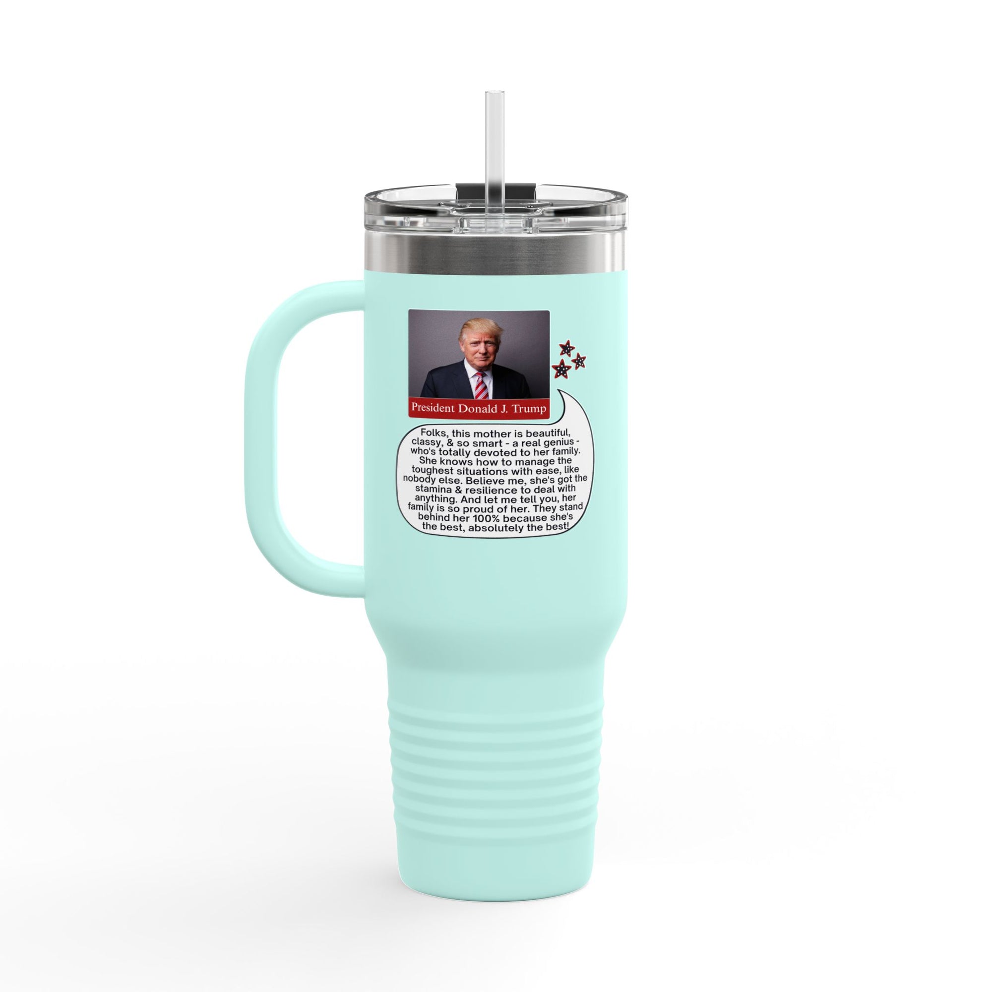 Mothers' Day Insulated Travel Mug - 40oz with Straw