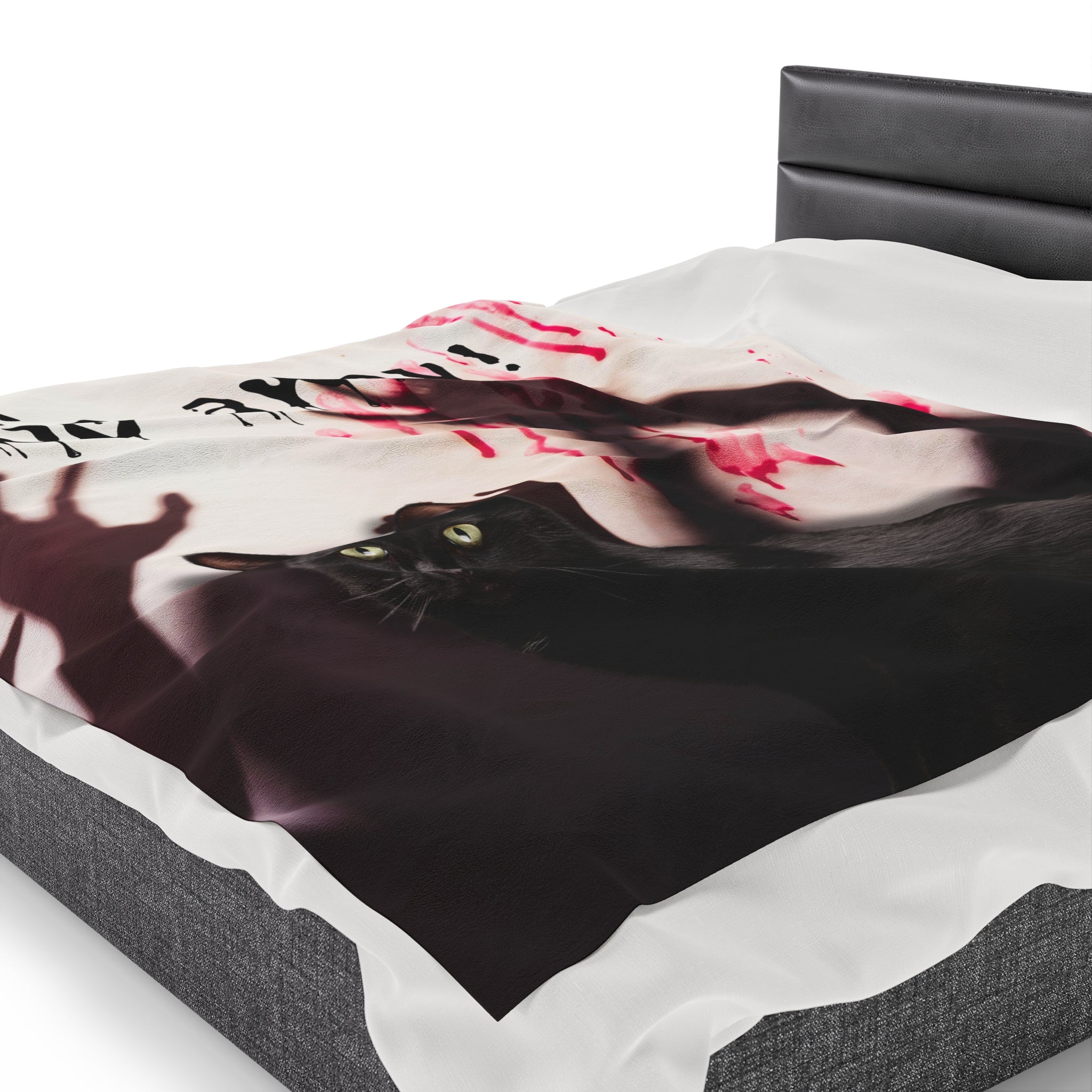 Photo depicting the ​Go Away Velveteen Plush Blanket from EpiAl's Shop.